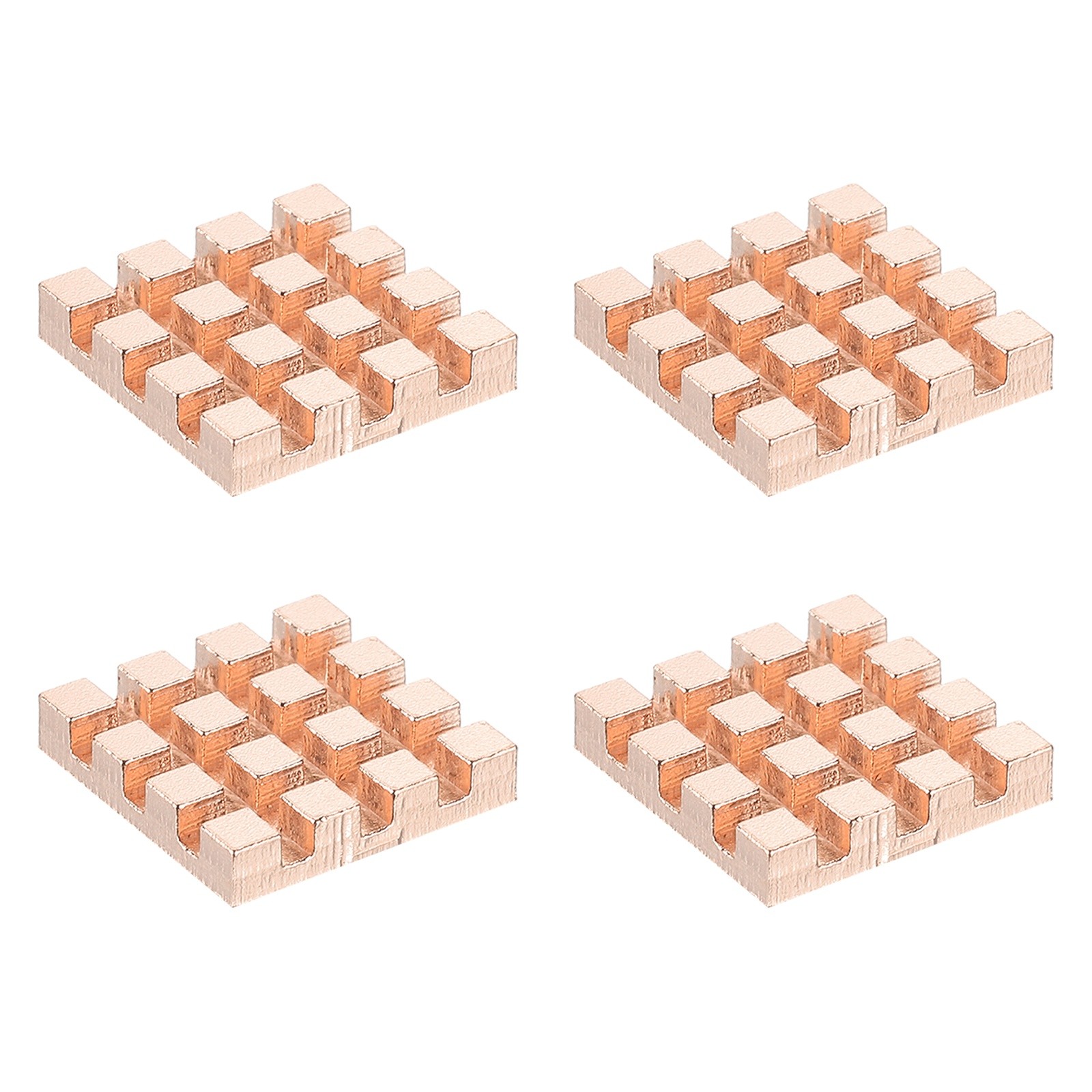 4 Pcs Copper Heatsink 15x15x3mm, Heat Sink Cooler Radiator for