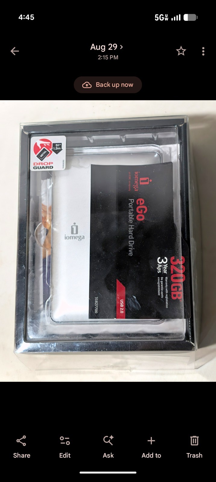 Iomega 320GB External Hard Drive HDD 