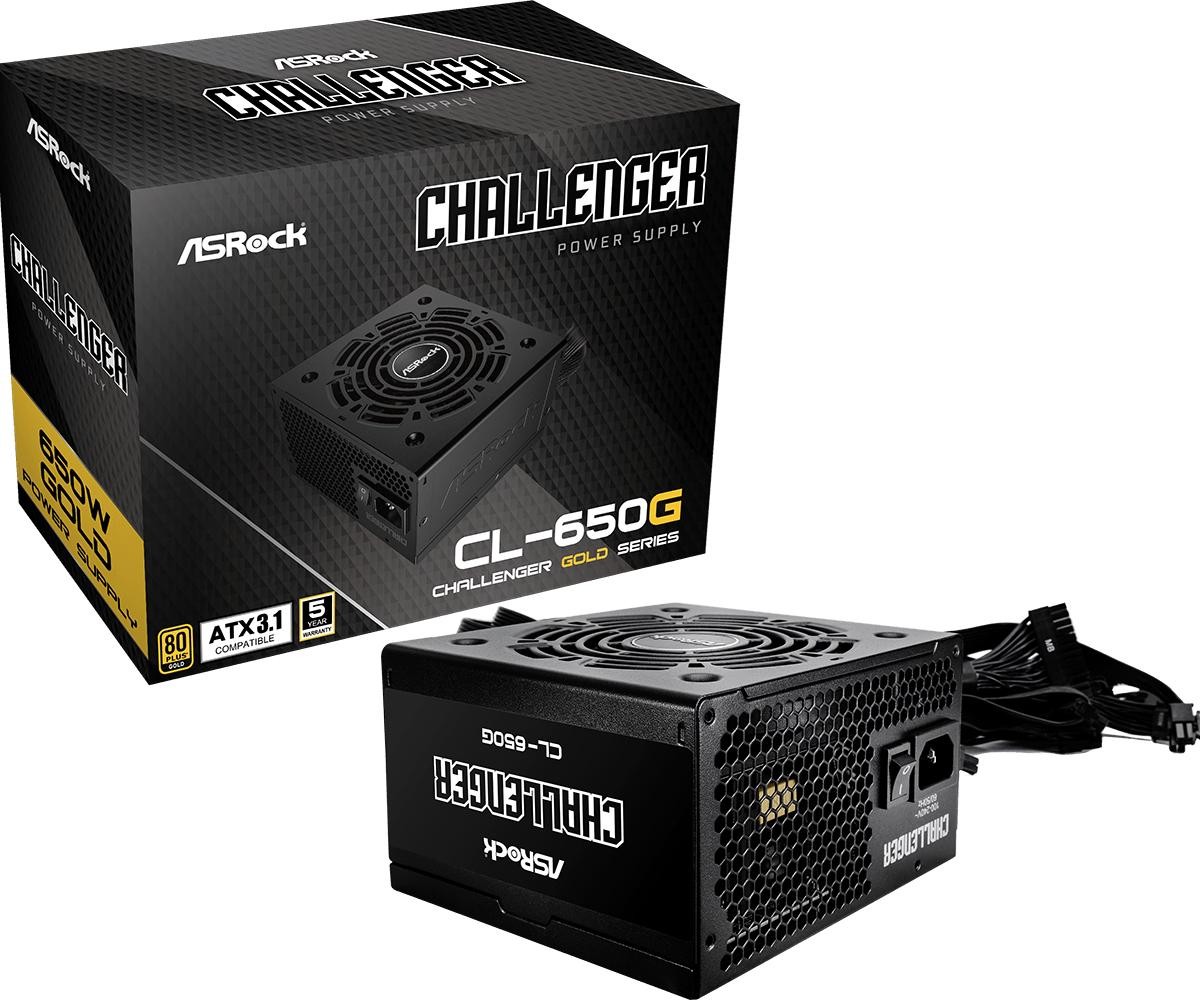 Asrock CL-650G Challenger power supply unit 650 W 20+4 pin ATX ATX Black