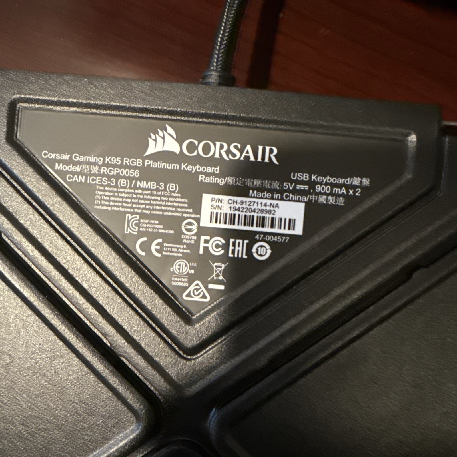 Corsair K95 RGB PLATINUM Cherry MX Speed CH-9127014-NA Wired Keyboard