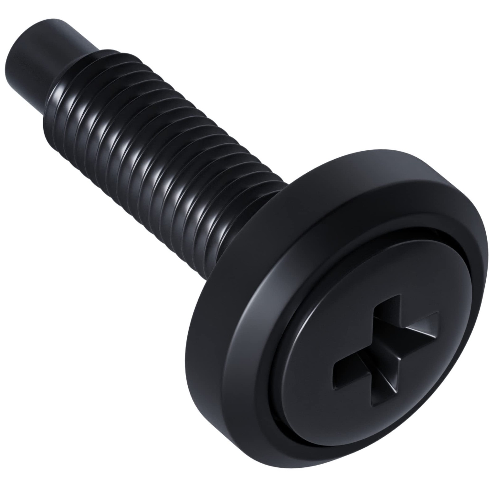 ECHOGEAR Server Rack Screws 25 Pack - 10/32 Steel with 25 Pack, Black 