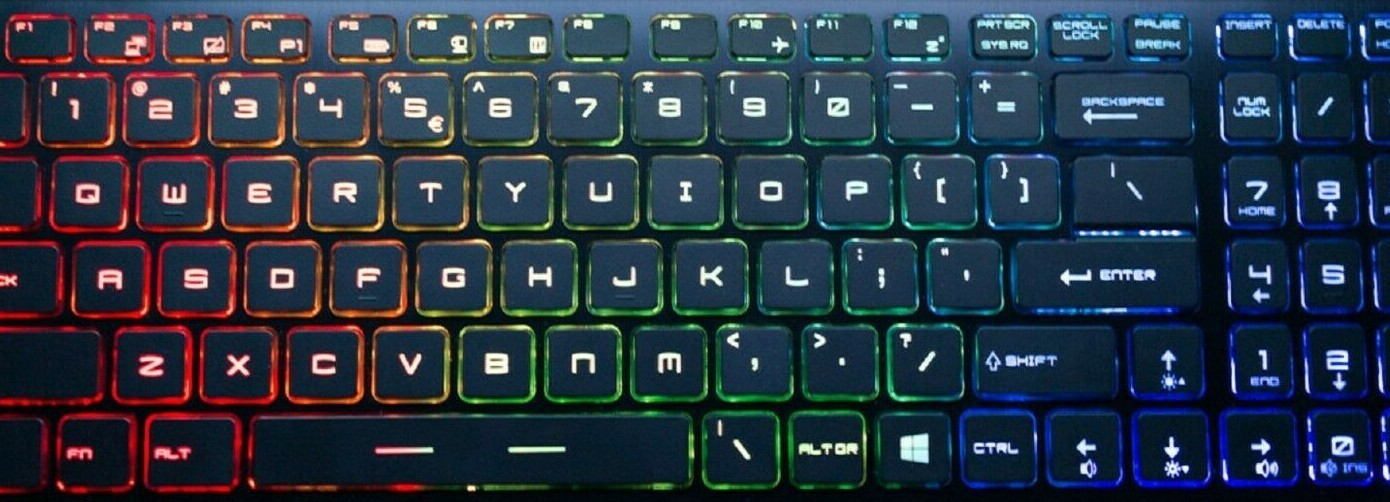 Backlit Crystal Clear RGB Keyboard US English MSI GP62 GP62M GP62MVR GP72 GP72MV