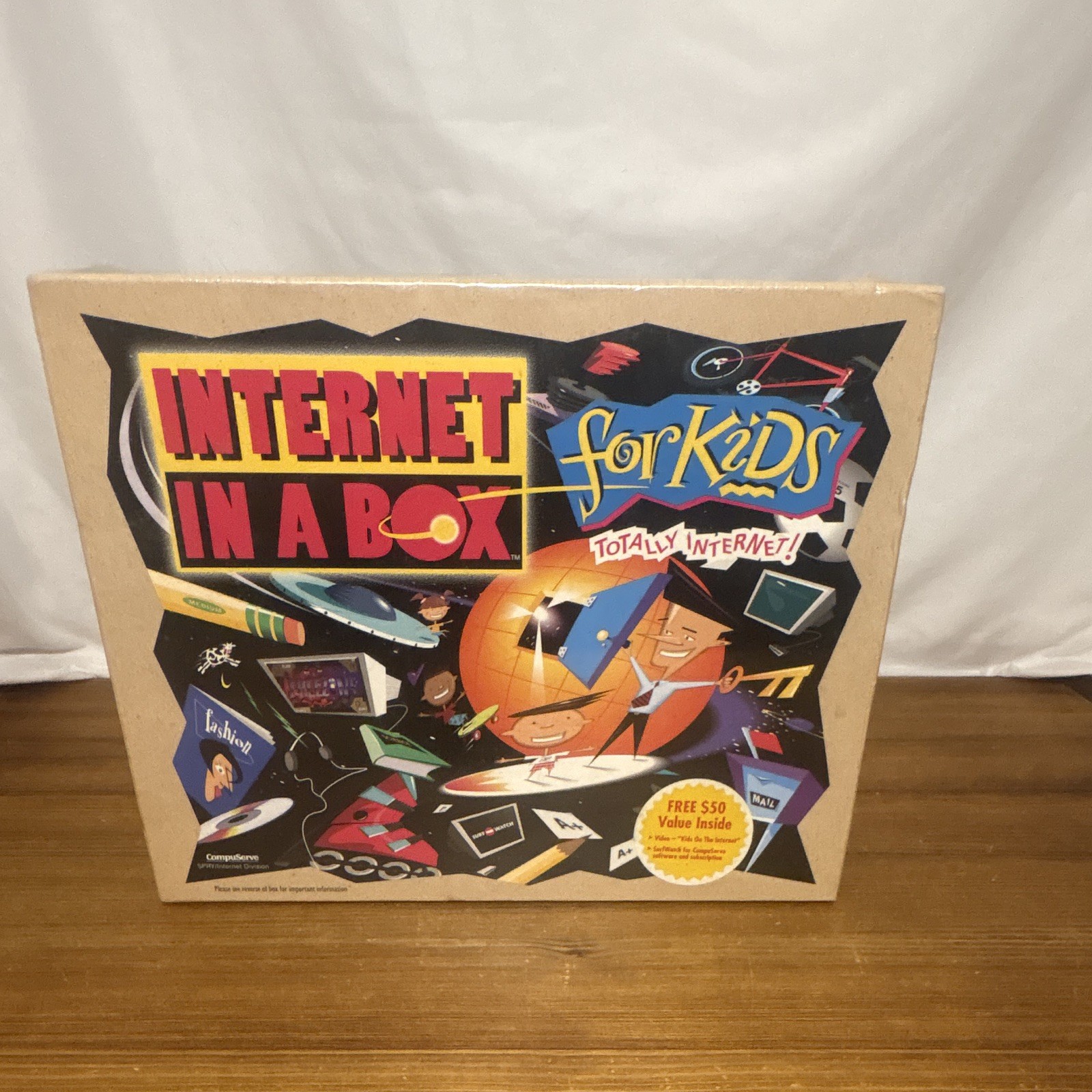  Internet In A Box For Kids Sealed CompuServe SPRY 1995 Vintage Software NOS