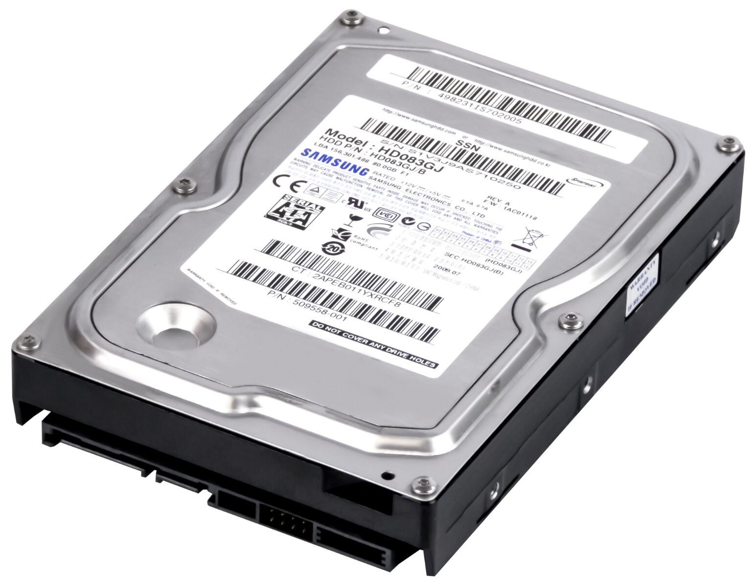 HARD DRIVE SAMSUNG SpinPoint F1 HD083GJ 80GB 7.2K 8MB SATA II 3.5''