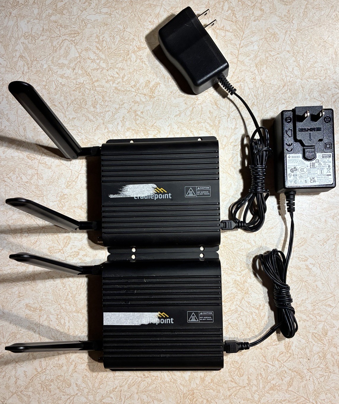 Lot of 2 Cradlepoint IBR650C-150M-D LTE Routers with Power Cables and Antennas