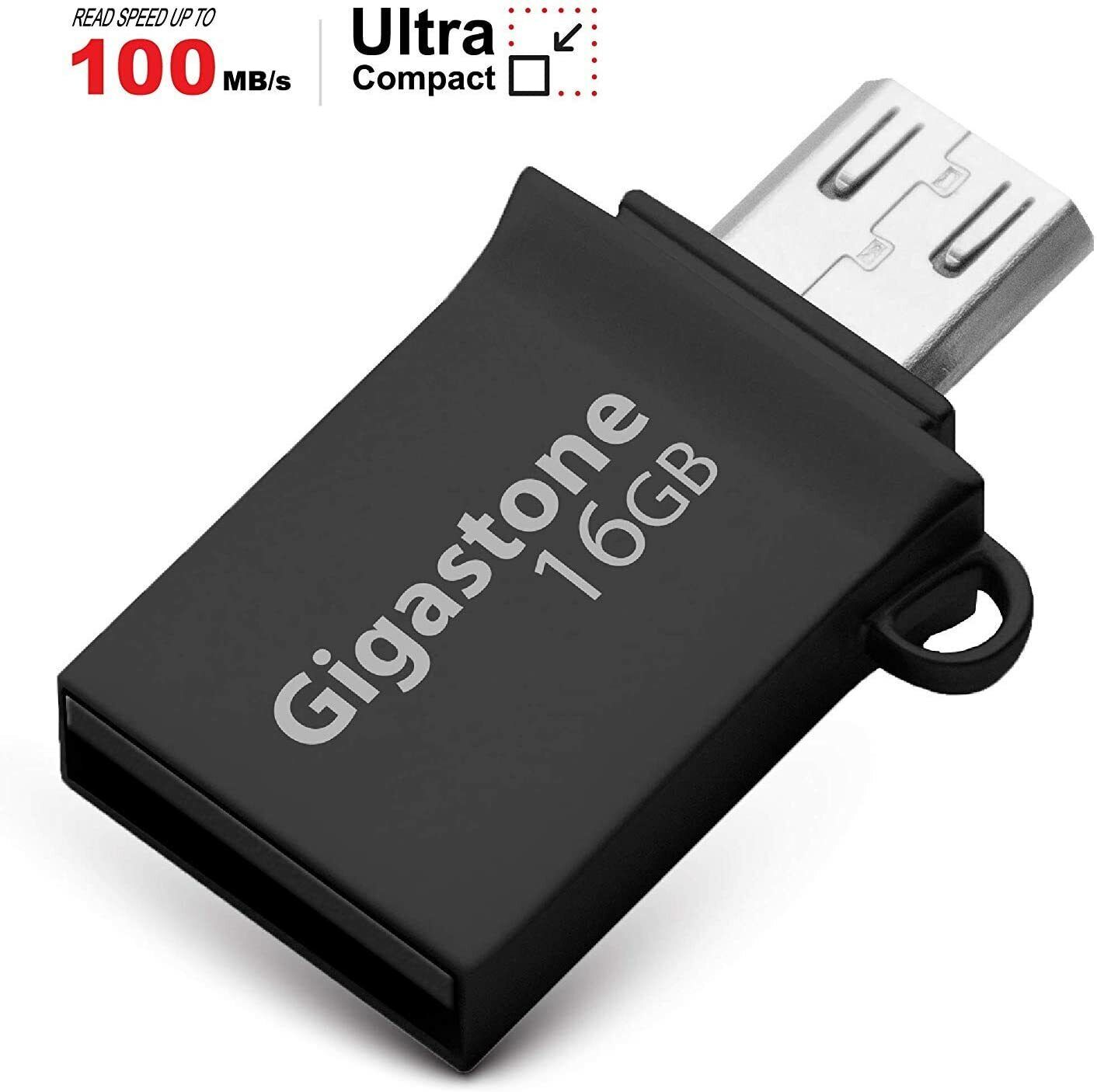 Gigastone 16GB USB 3.0 Flash Drive OTG with USB and Micro USB Dual Interfaces