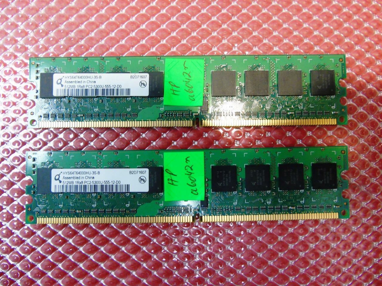 HP a6042n PC, 1GB (2 x 512MB) HYS64T64000HU-3S-B Desktop Memory 1Rx8 PC2-4200U
