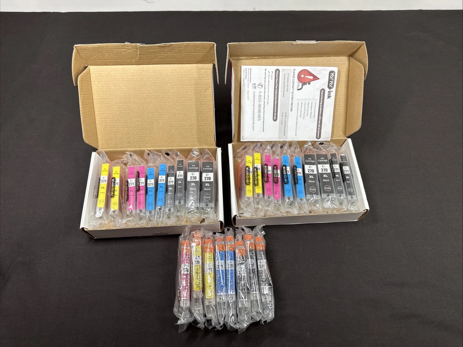 Group Lot Of 2 Boxes Of YoYo Ink “C-271 XL” Ink Cartridges Canon Compatible 