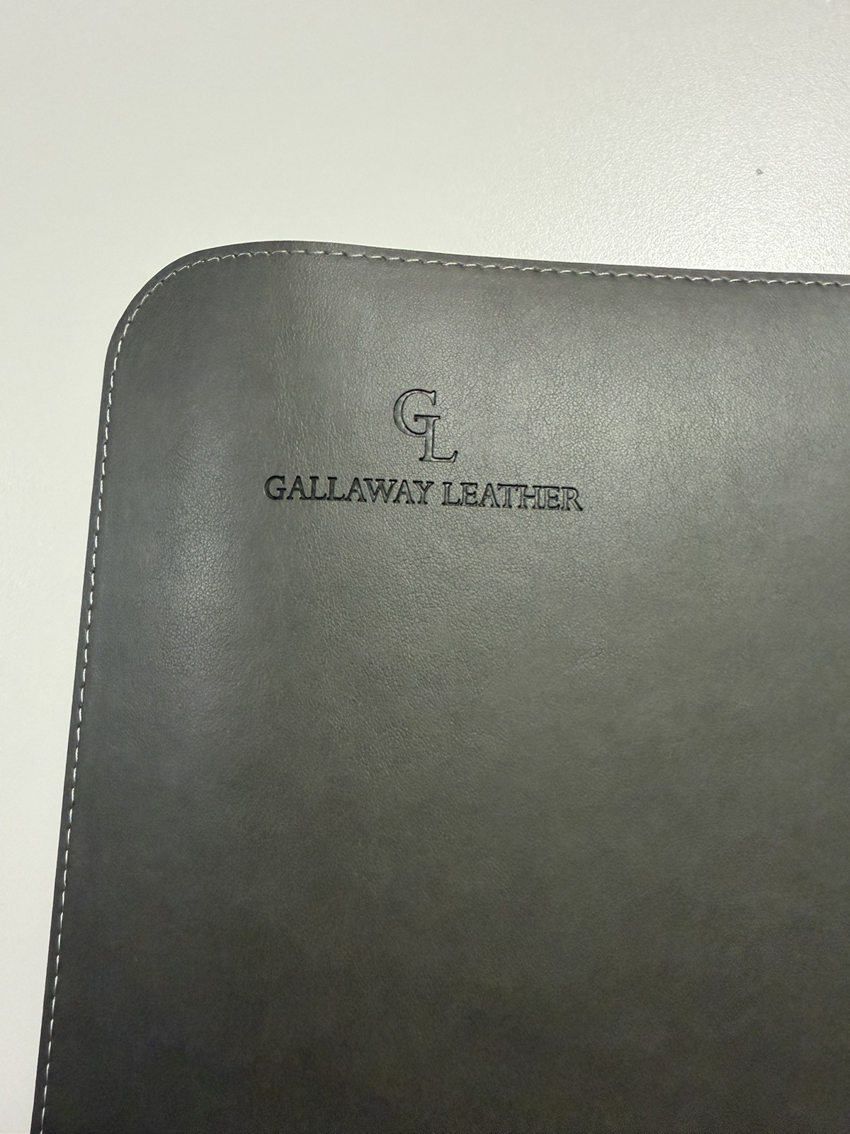 Gallaway Leather Desk Mat Medium 24" X 14" - Dark Gray