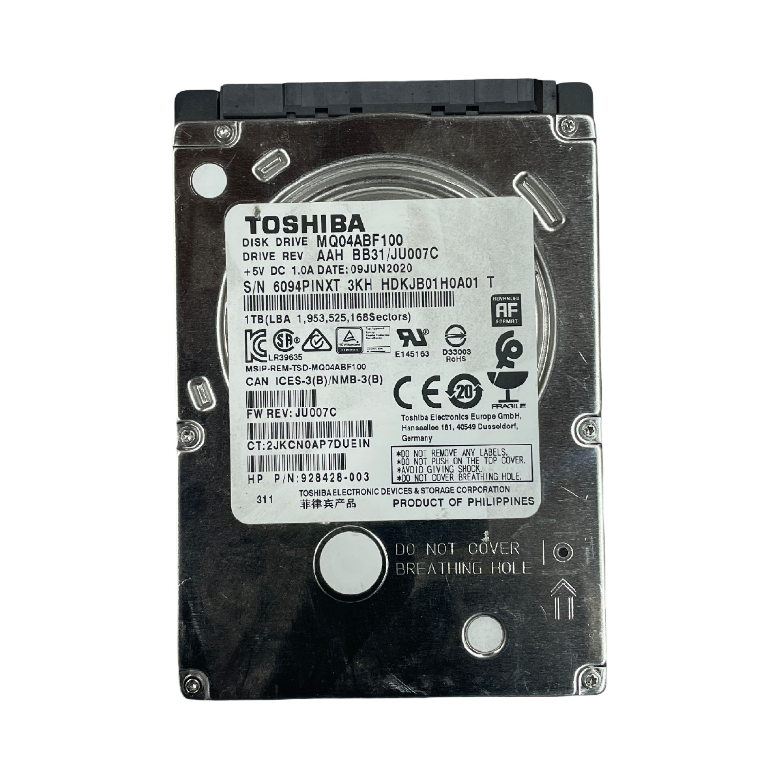Toshiba 1TB MQ04ABF100 2.5" SATA Internal HDD #21