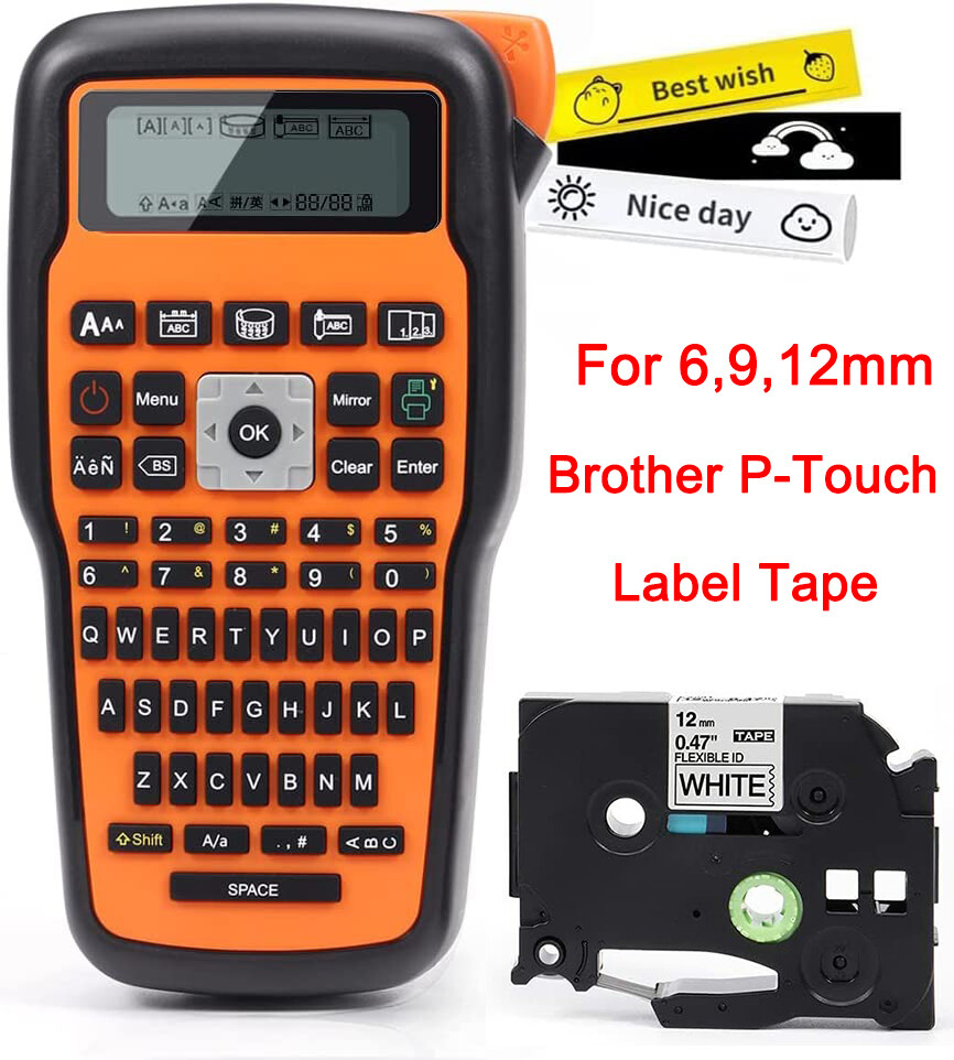 Industrial handheld label printer E1000 Heat Shrink Label Maker machine TZE-231