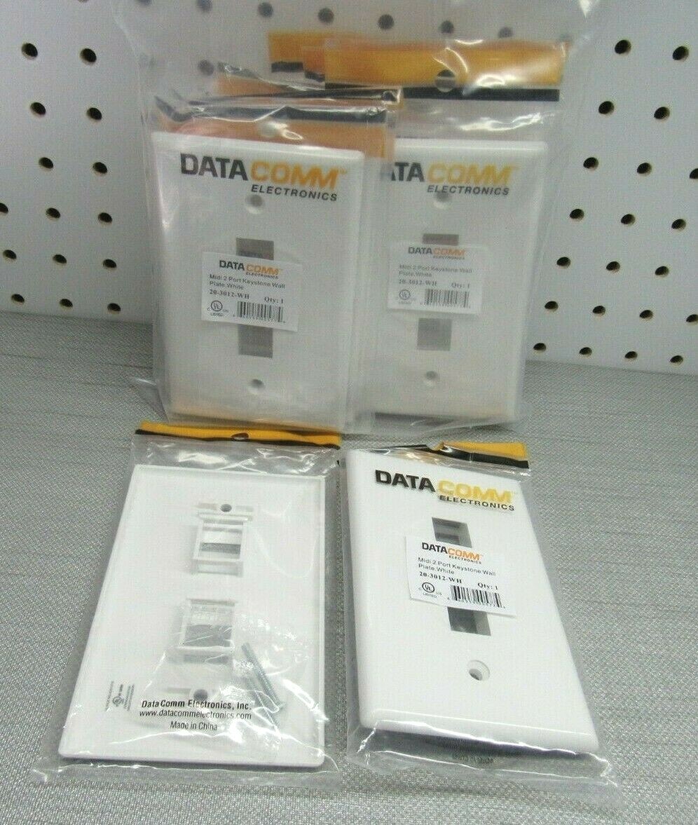 DataComm Electronics 2 Port Keystone Wall Plate White 20-3012-WH Lot of 10