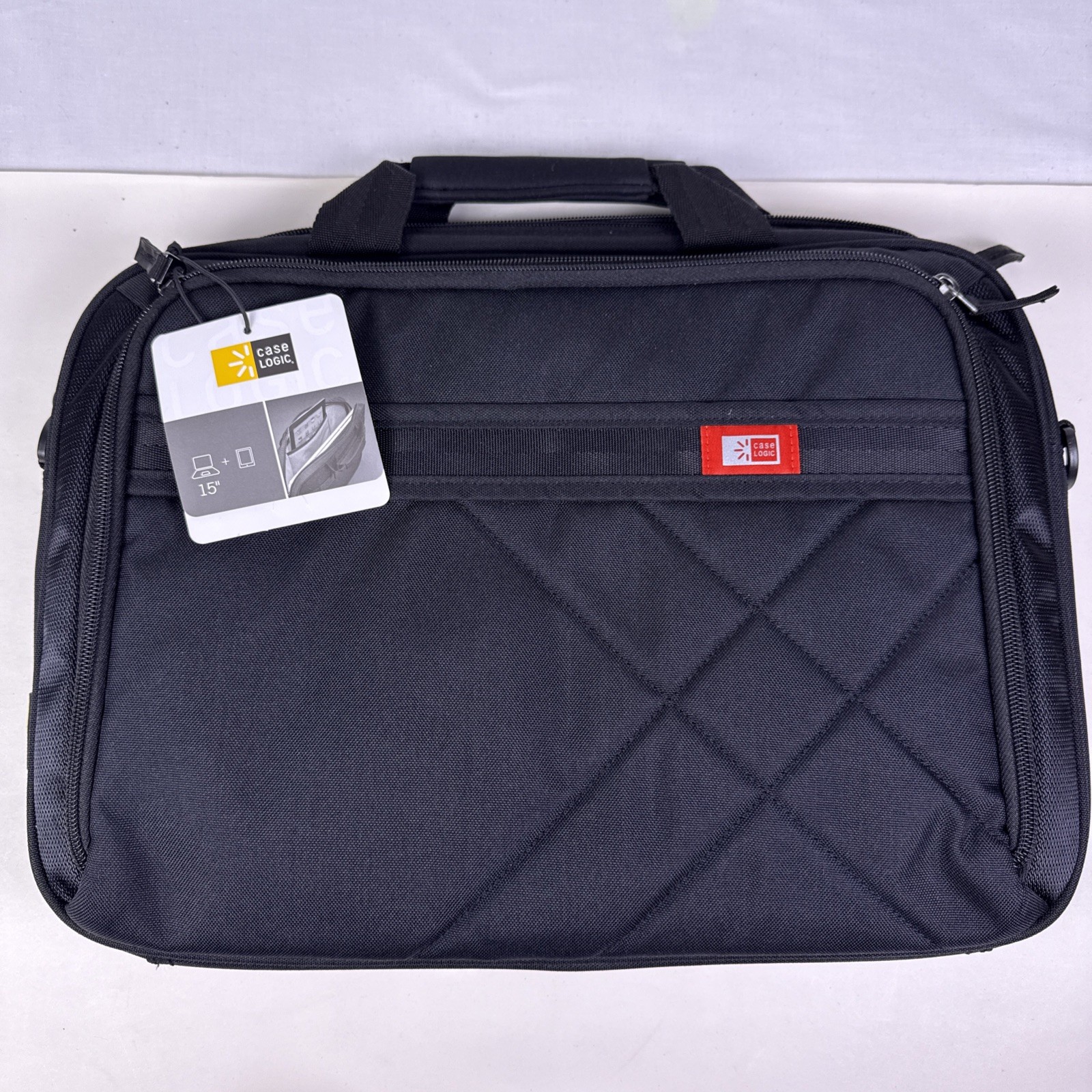 Case Logic DLC-115 15” Laptop & Tablet Briefcase - Padded Bag With Trolley Strap