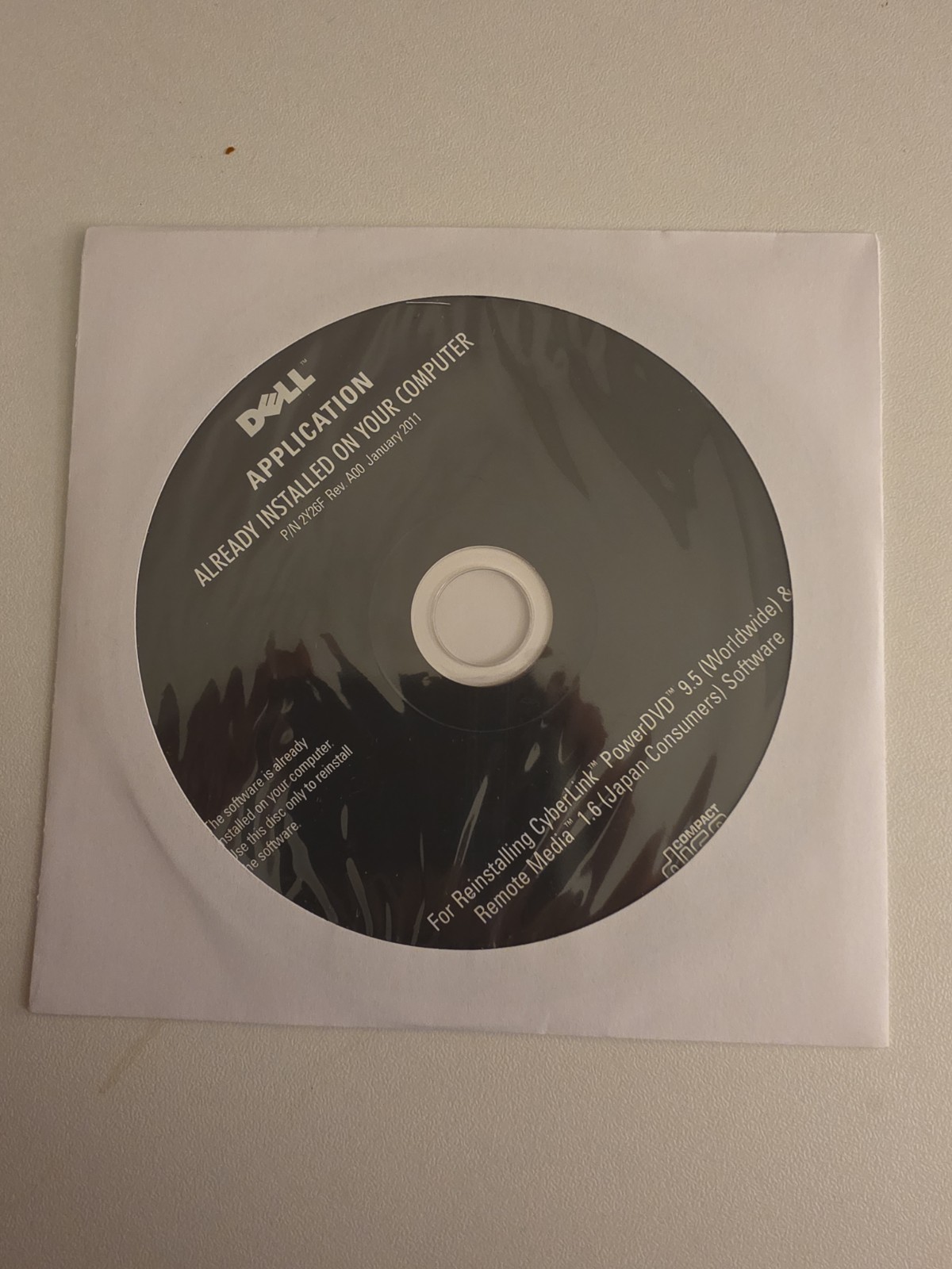 Dell Cyberlink PowerDVD 9.5 Application New unopened D3A