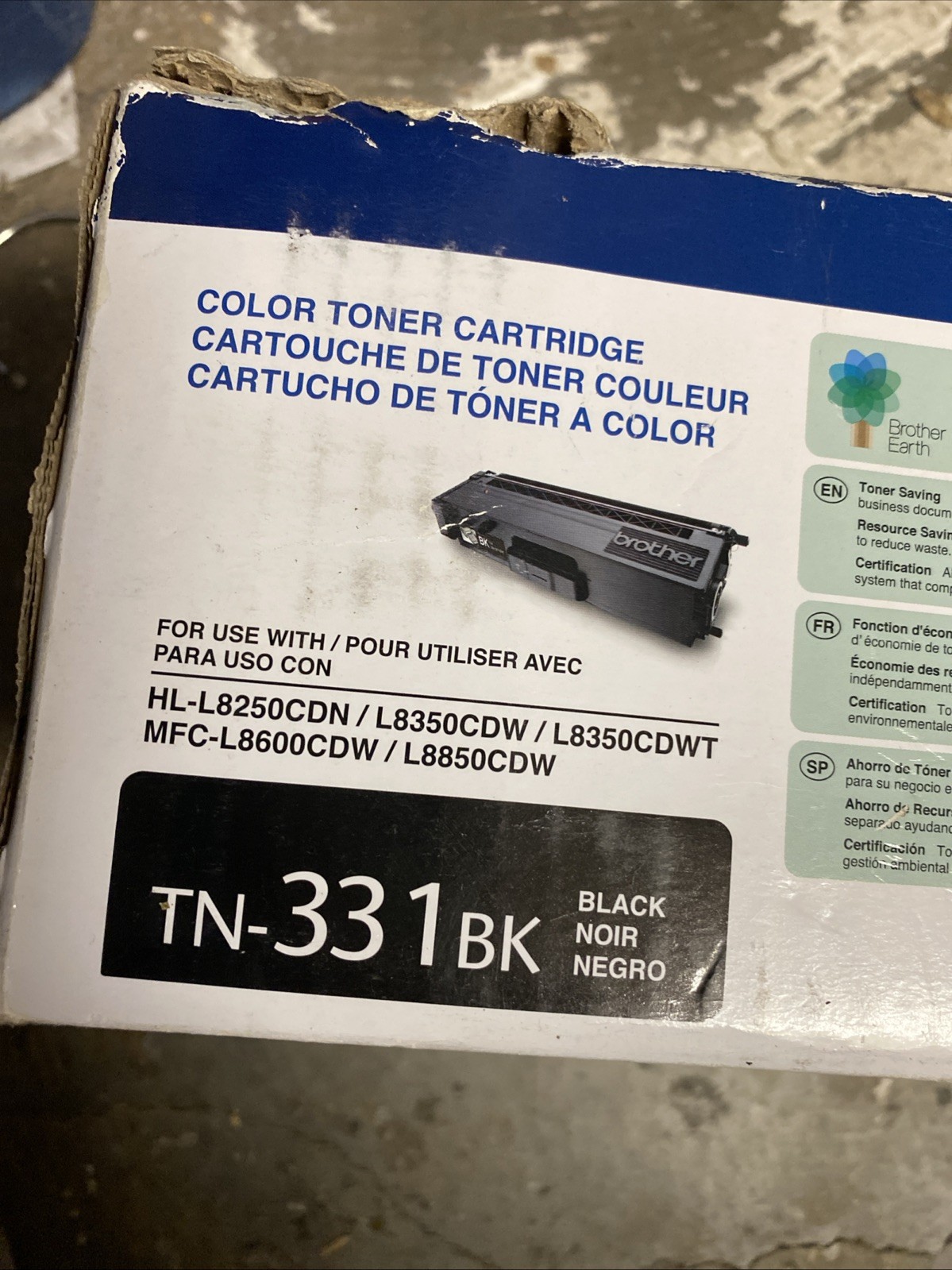 Brother TN-331BK BLACK Cartridge Genuine OEM Nos In Original Retail Box