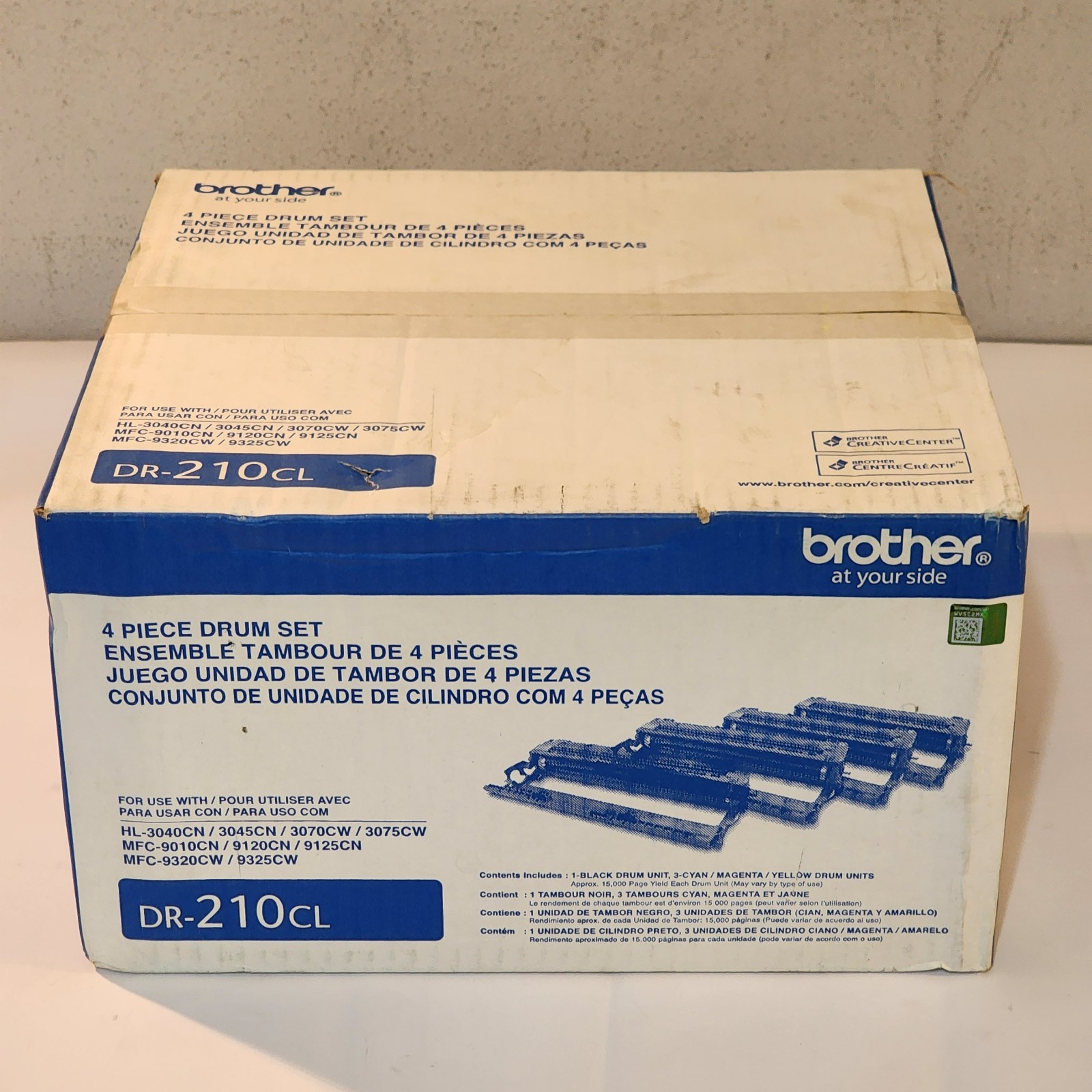 Brother DR-210CL Drum Unit Set 4 Piece Set Genuine New Sealed Box