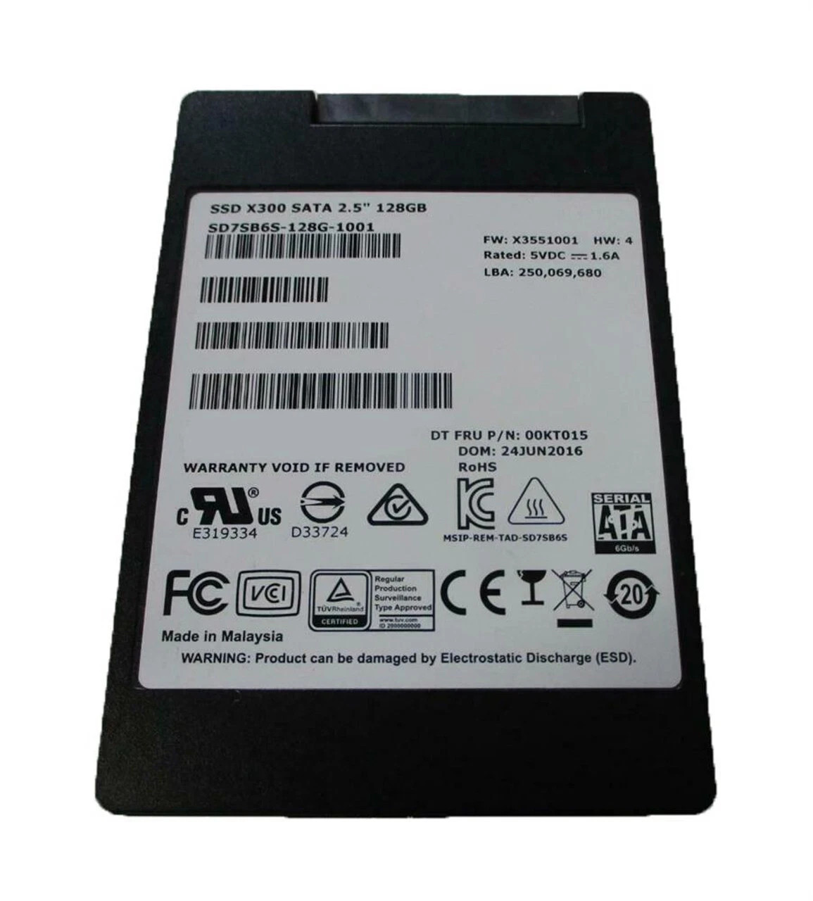 SanDisk X300 128GB 2.5" Internal Solid State Drive SSD SD7SB6S-128G-1001