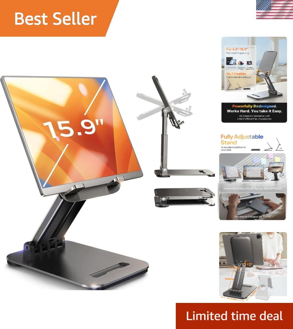 Ergonomic Tablet Stand with Adjustable Features - Ideal for Professionals