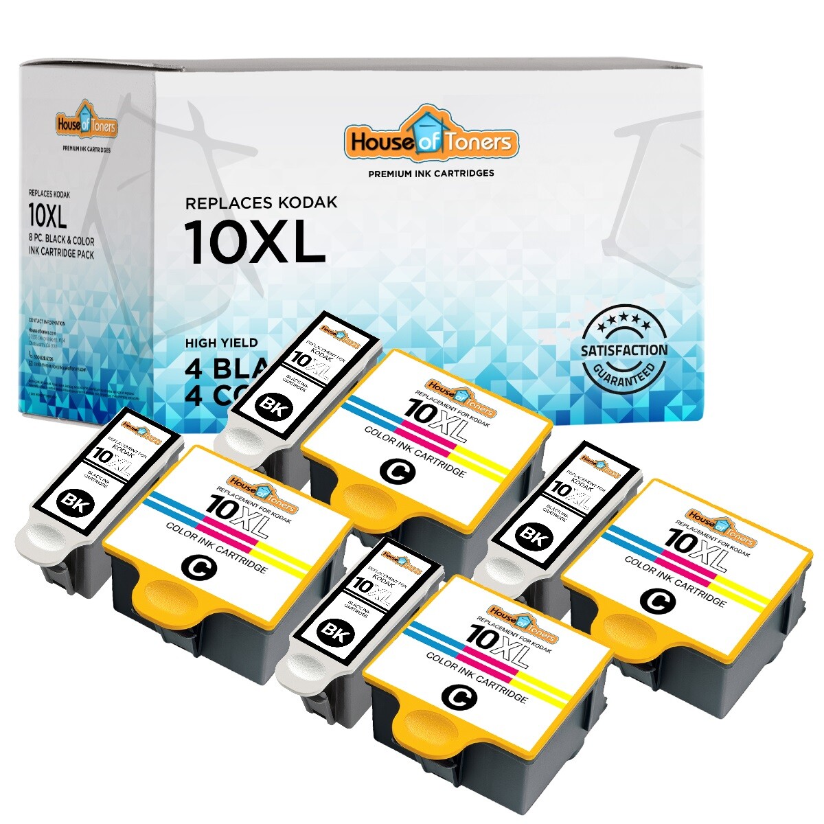 8PK for Kodak 10XL Ink Cartridges for Kodak EasyShare 5100 5300 5500 set