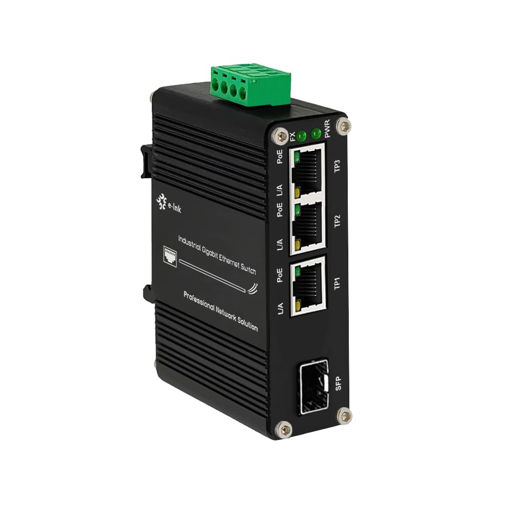 Mini Industrial 3 Port Gigabit PoE Switch with DC12V-48V to DC48V Voltage