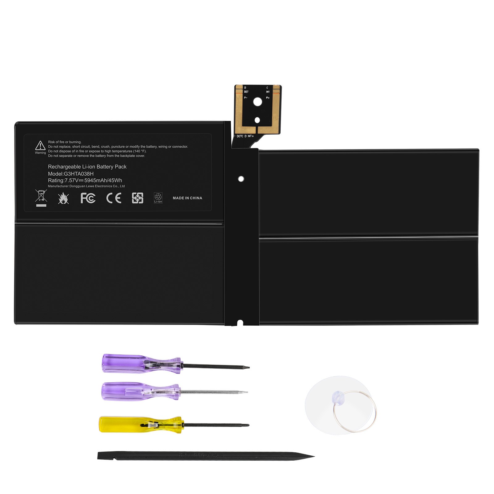 Battery G3HTA038H For Microsoft Surface Pro 5 Pro 6 1796 (2017 New Pro) /Cable