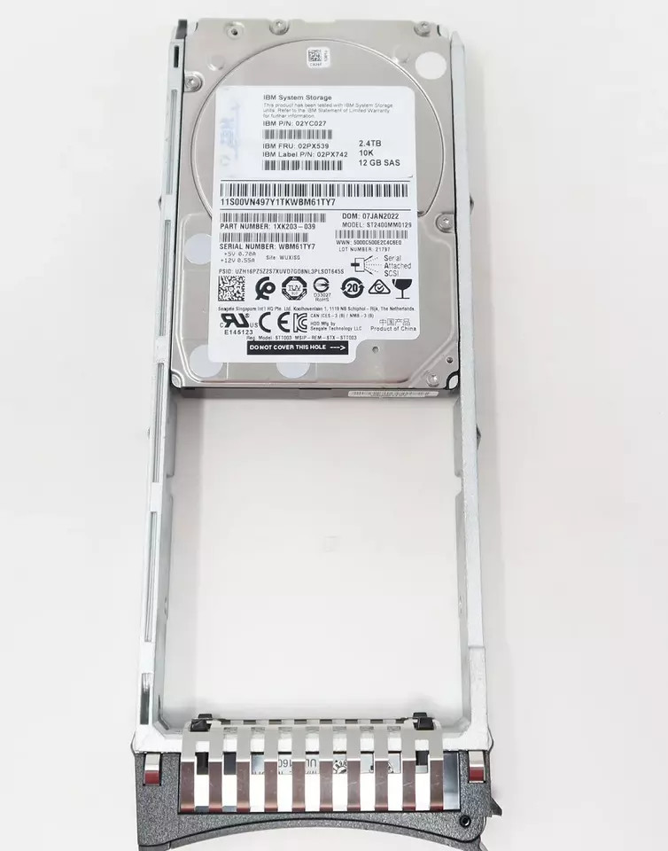 IBM 02PX539 02YC027 2072-AL6B V5000 10k 2.4TB 12GB SAS HDD Hard Drive