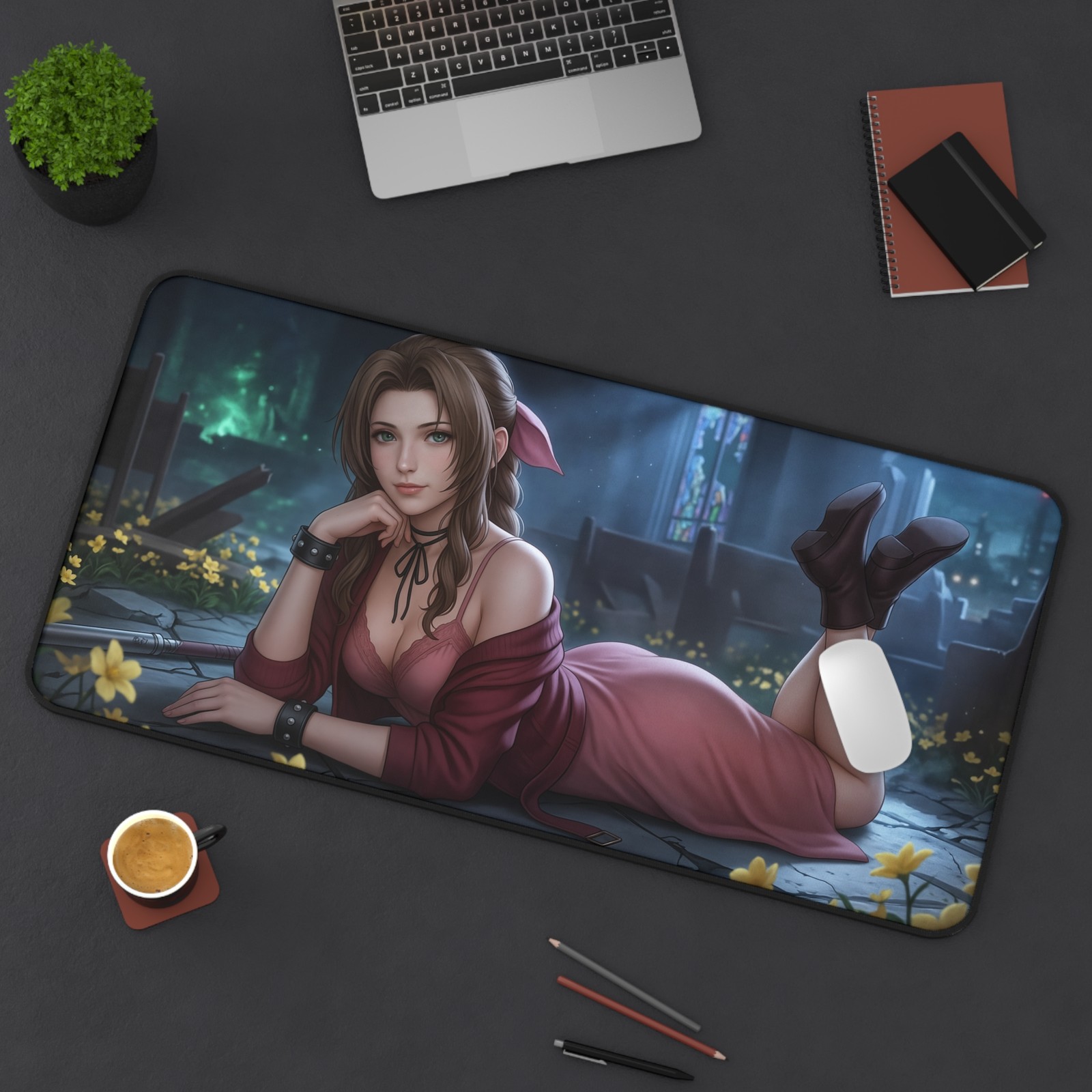 Aerith Mouse Pad, Final Fantasy Desk Mat, Gaming Mouse Pad XL