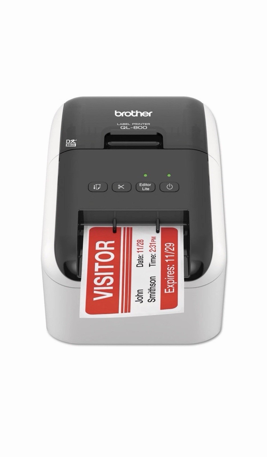 Brother QL800 5"x8.75"x6" 93 Labels/min Print Speed Label Printer New