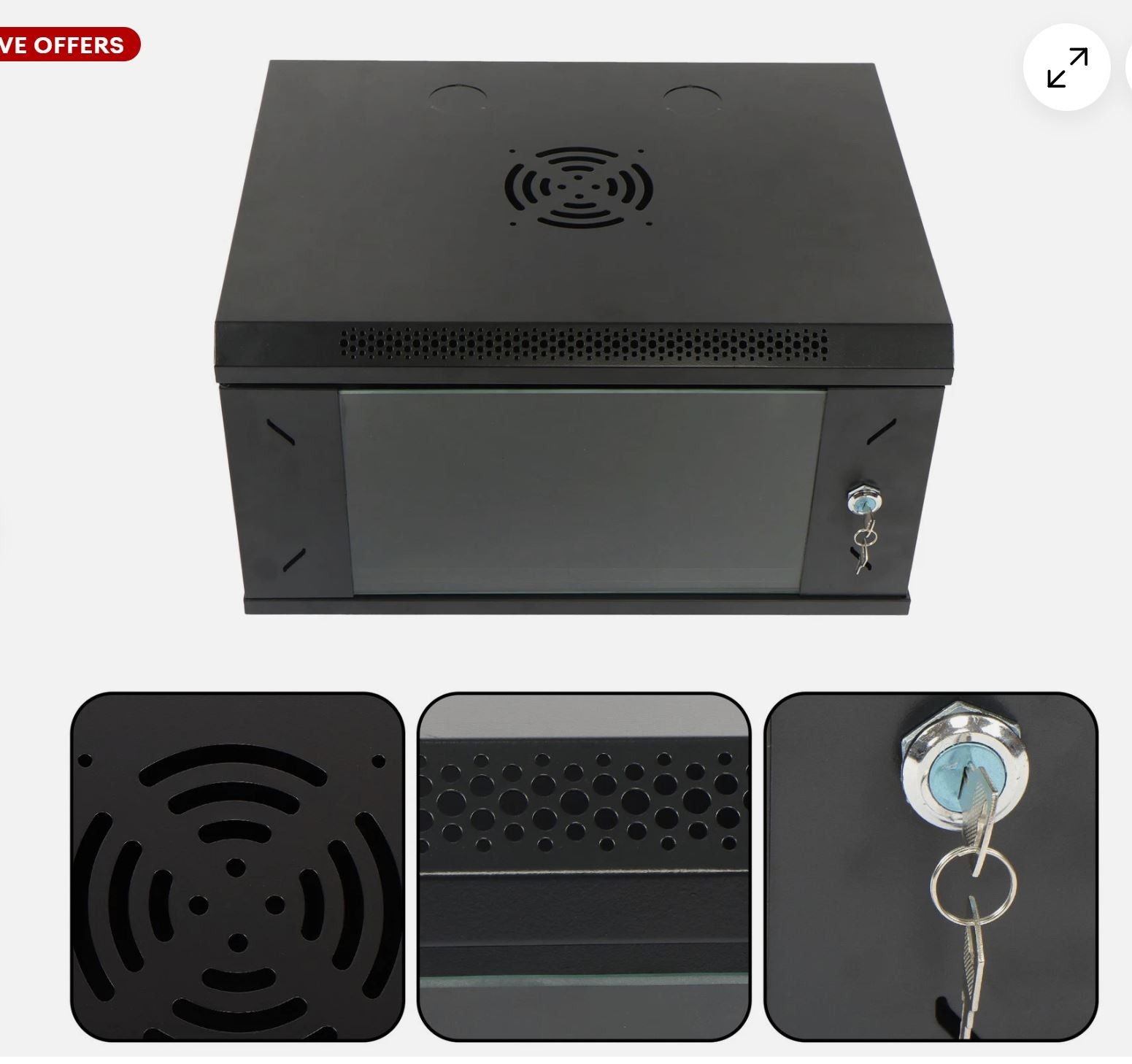 6U Wall Mount Network Server Rack Cabinet Enclosure 15.5'' Deep Door Lock