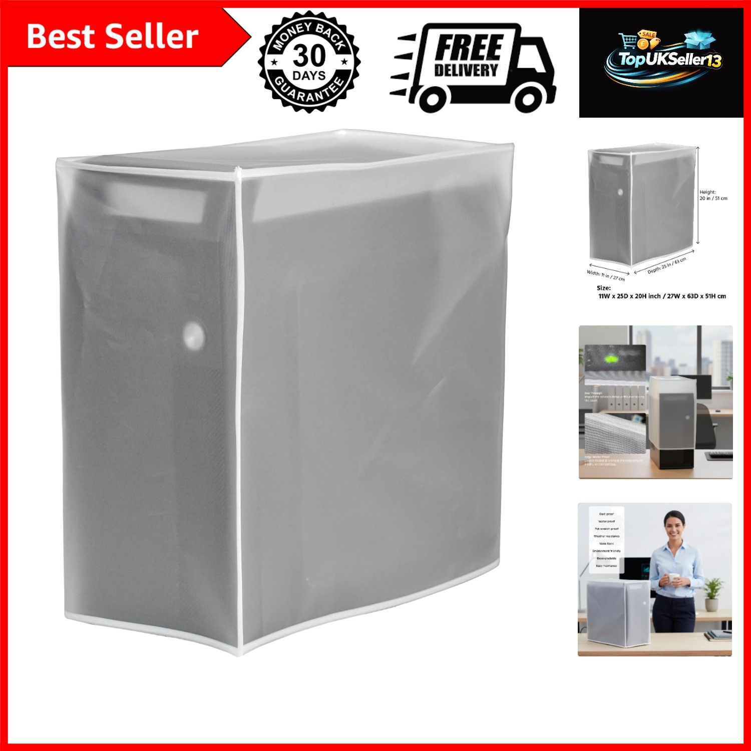 CPU Dust Cover Lightweight Waterproof Protective Case for CPU Computer Deskto...