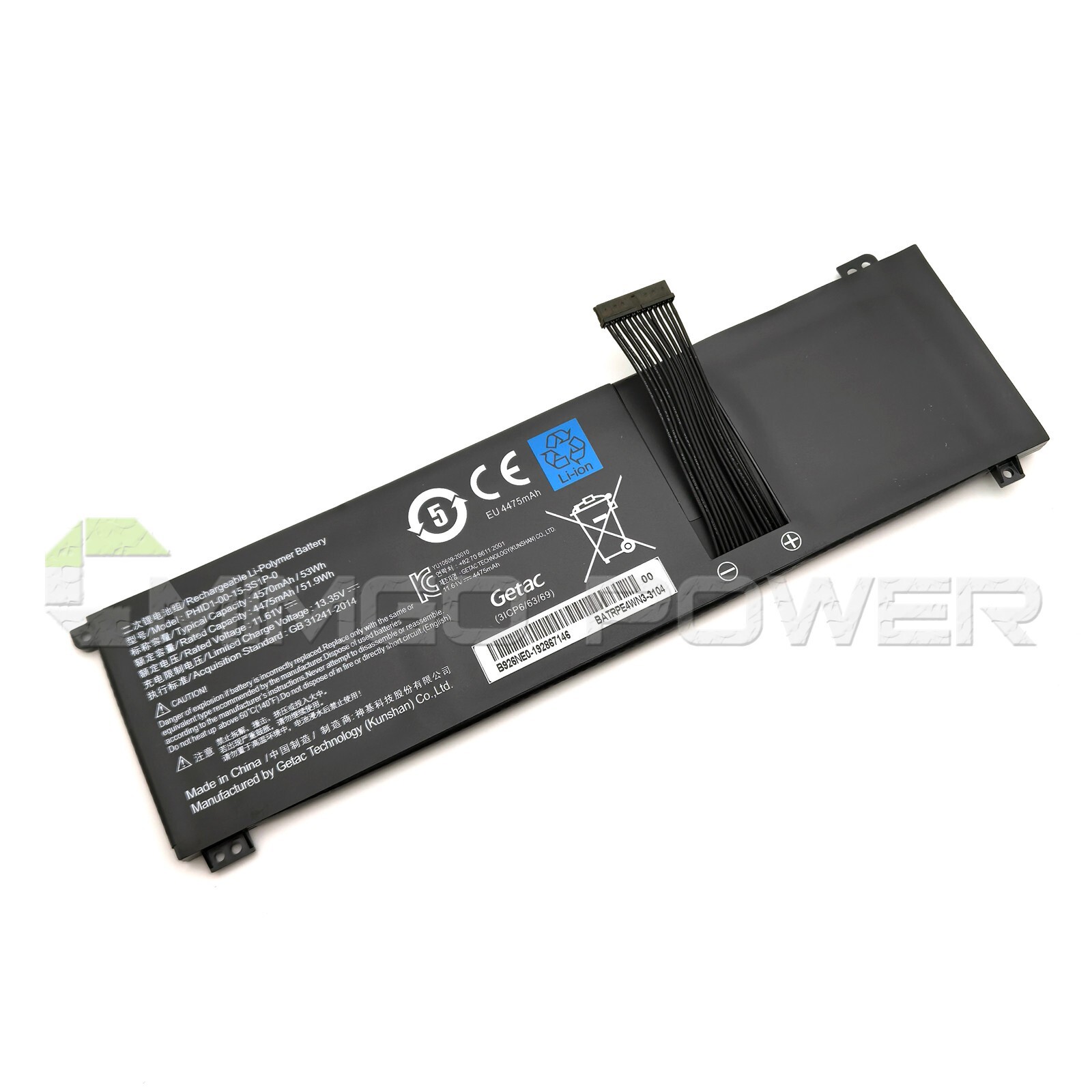 New Genuine PHID1-00-15-3S1P-0 53Wh Battery for Mechrevo F1 Schenker Vision 14