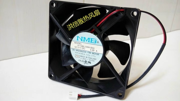 NMB 8025 3110KL-04W-B50 DC12V 0.30A 80*80*25MM 2-pin silent cooling fan