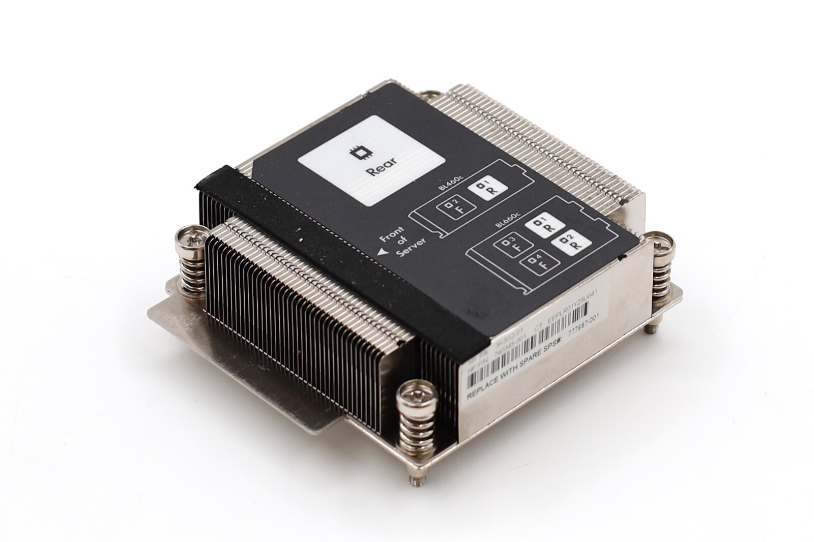 HP ProLiant BL660C Gen9 Rear CPU Cooling Heatsink P/N: 777687-001 Tested Working
