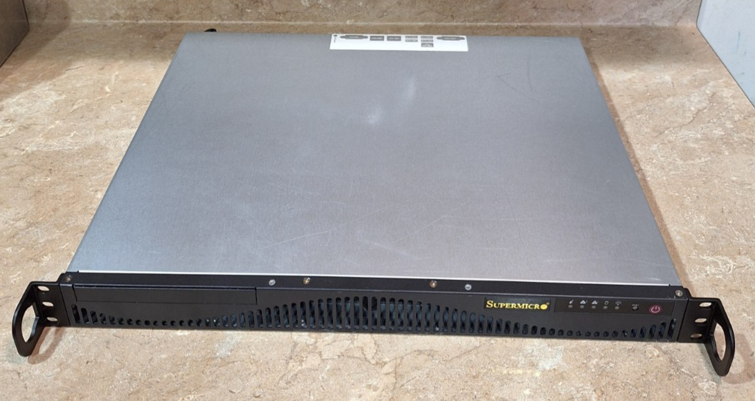 Supermicro 512-3 X11SSH-F Intel Xeon E3-1240 v5 8GB DDR4 3.5GHz Slim 1U Server