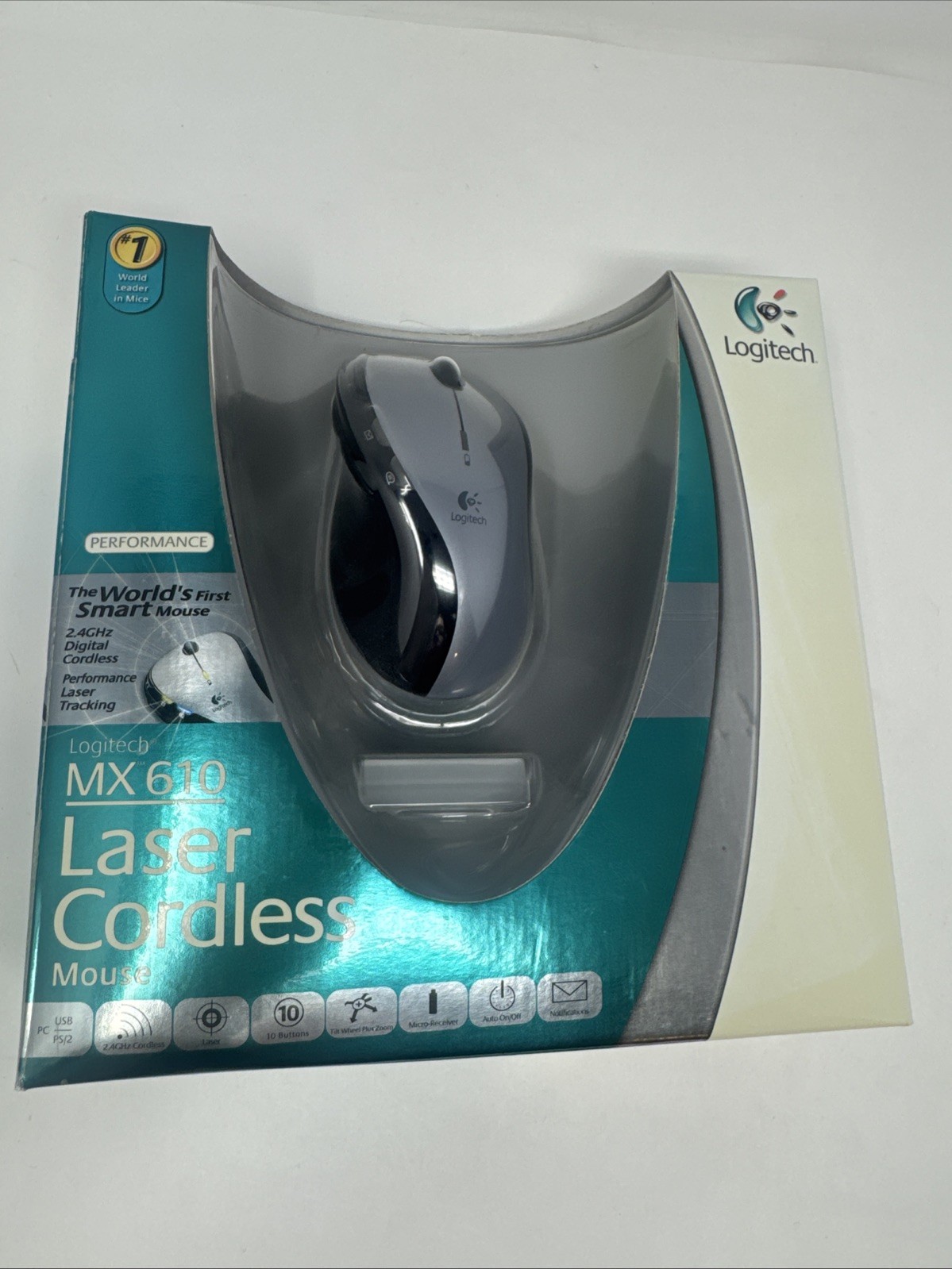 Logitech MX610 Wireless Laser Mouse M-RAY105 NO USB Receiver comes with box
