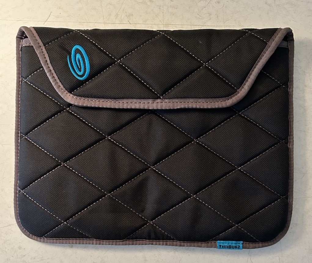 Timbuk2 Envelope Sleeve Case Black Kindle iPad Tablet Storage Up to 11" Screen