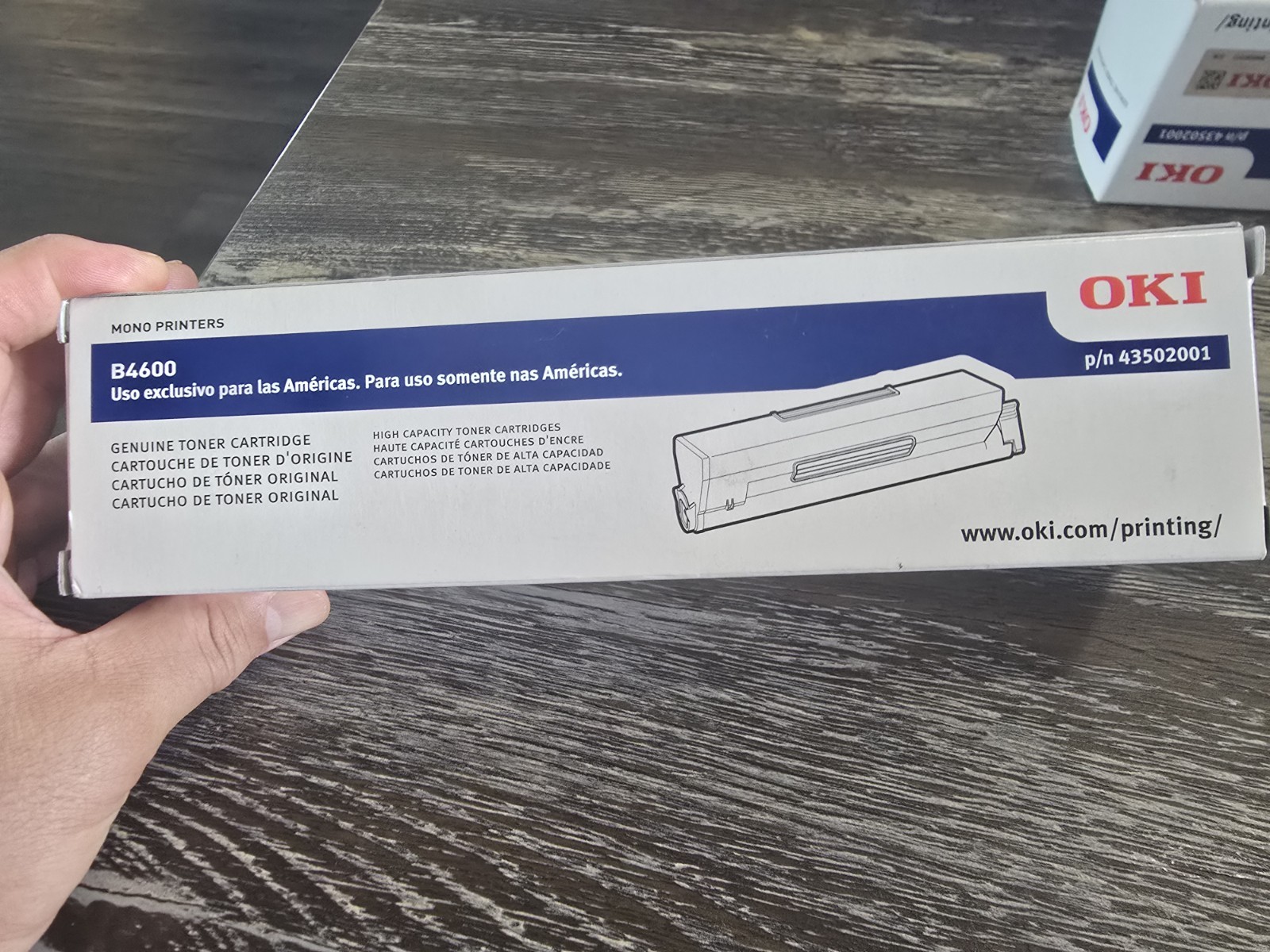 NEW Genuine OKI B4600 Mono Printer Toner Cartridge Black p/n 43502001 High Yield