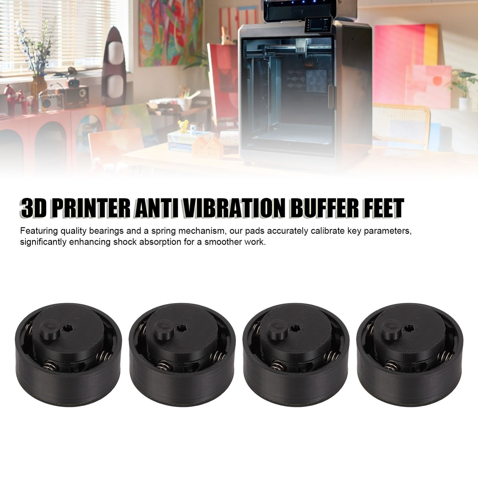 4Pcs 3D Printer Anti Vibration Buffer Feet Fit For K2 PLUS Non Slip