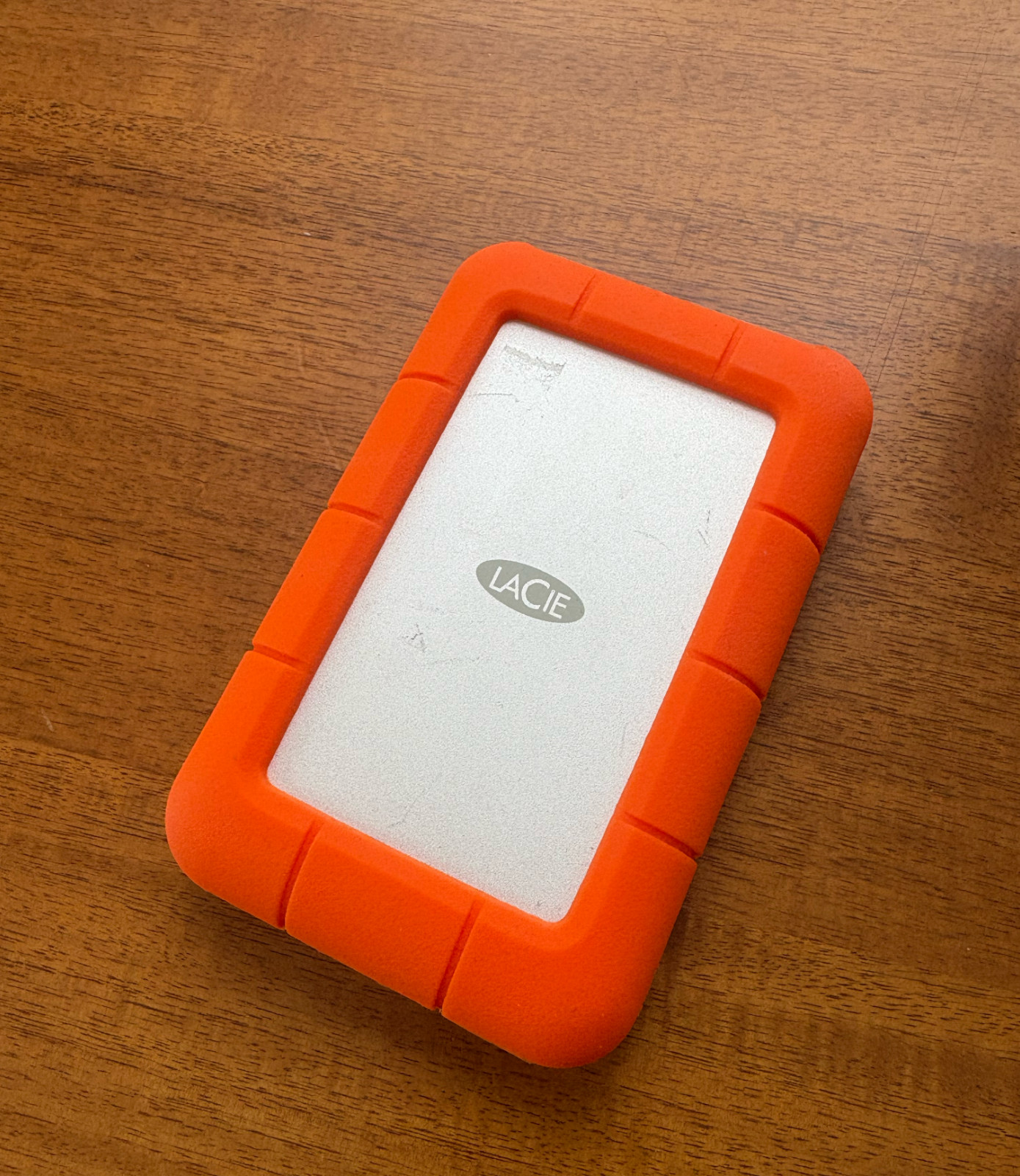 Used LaCie Rugged 5TB External Hard Drive USB-C USB 3.0 Portable Orange 