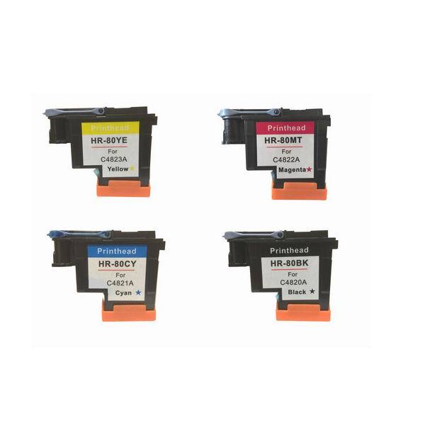 4PK COMBO HP 80 Print Head C4820A C4821A C4822A C4823A printhead