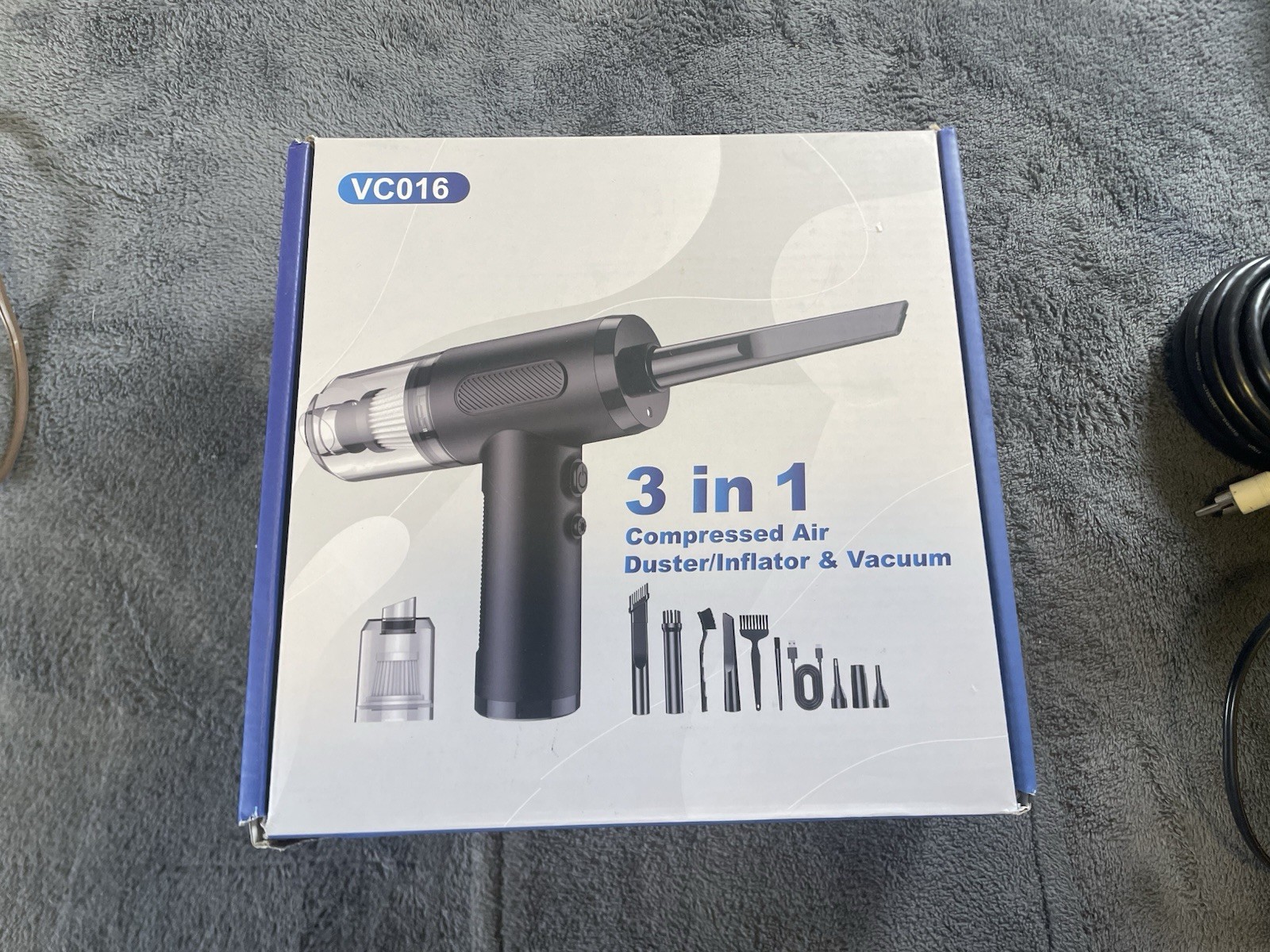 3 In 1 Compressed Air Duster/Inflator & Vacuum VC016