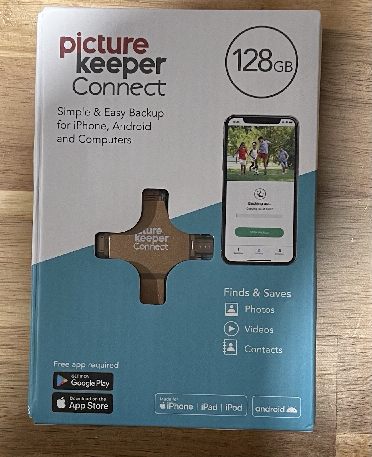 Picture Keeper Connect Black USB Flash Drive-Apple, Android & PC Devices - 128GB