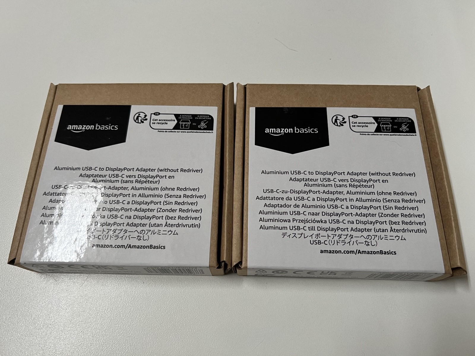 2 Pack Amazon Basics Aluminum USB-C to DisplayPort Adapter 4K @60Hz