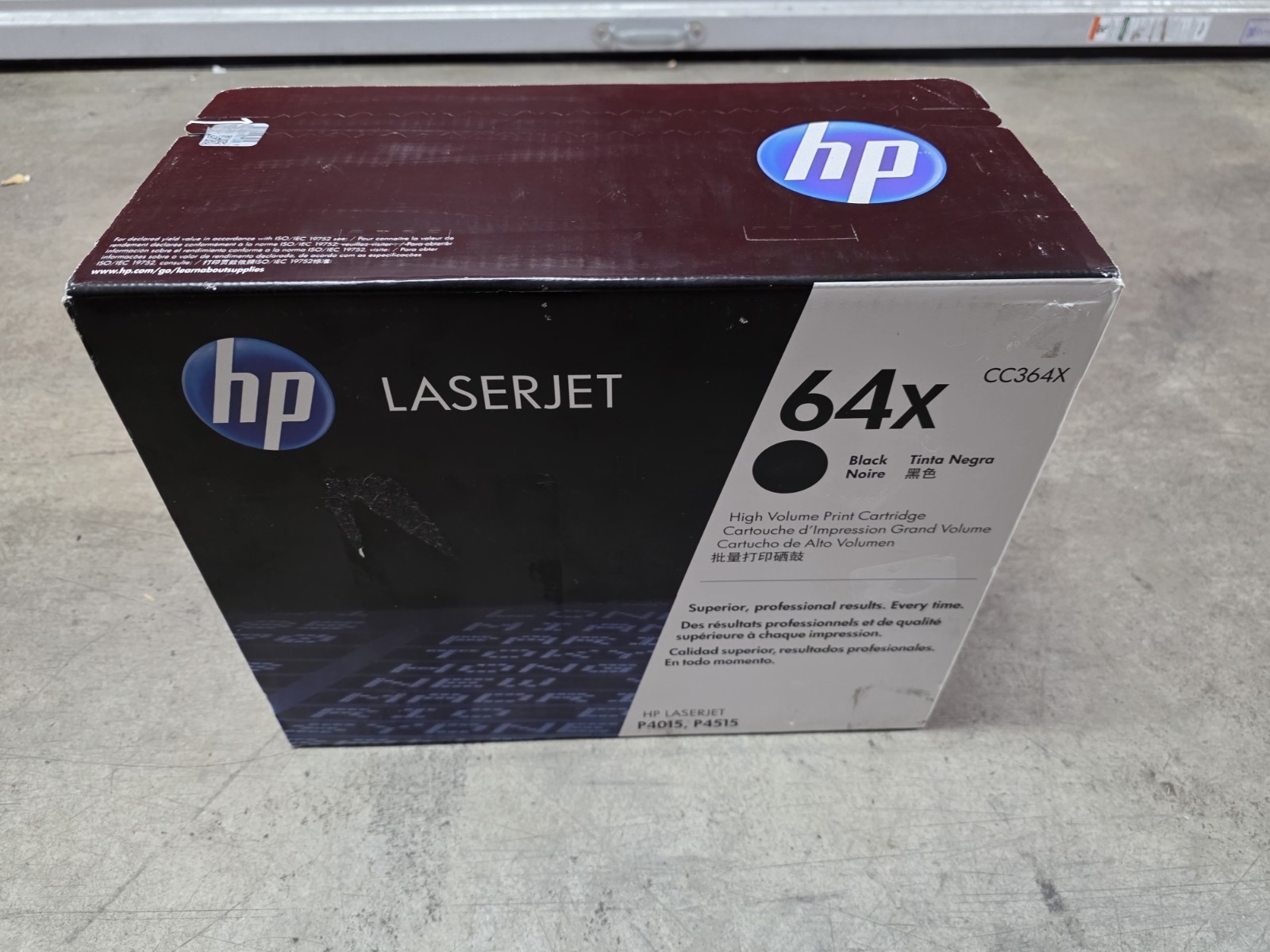 New  HP CC364X Black Toner Cartridge 64X Toner Cartidge /Sealed BOX