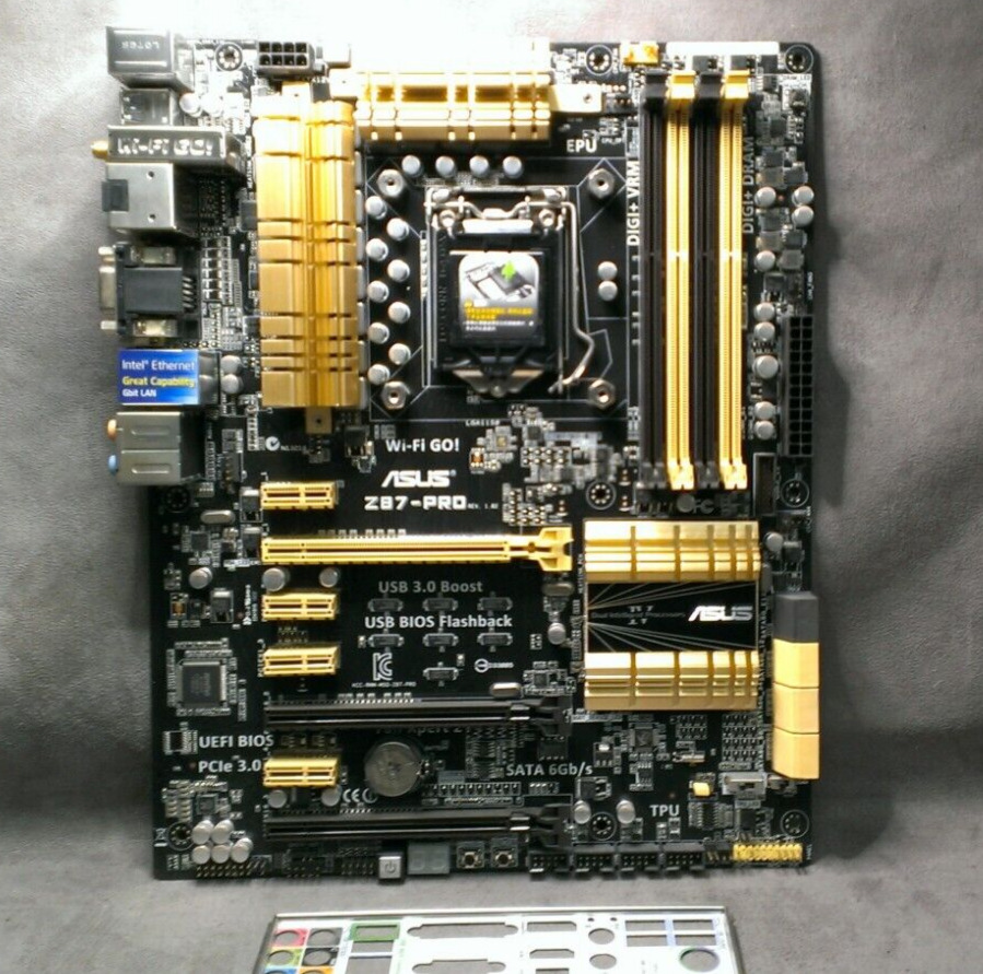 ASUS Z87-PRO LGA 1150 Intel Motherboard & IO Plate