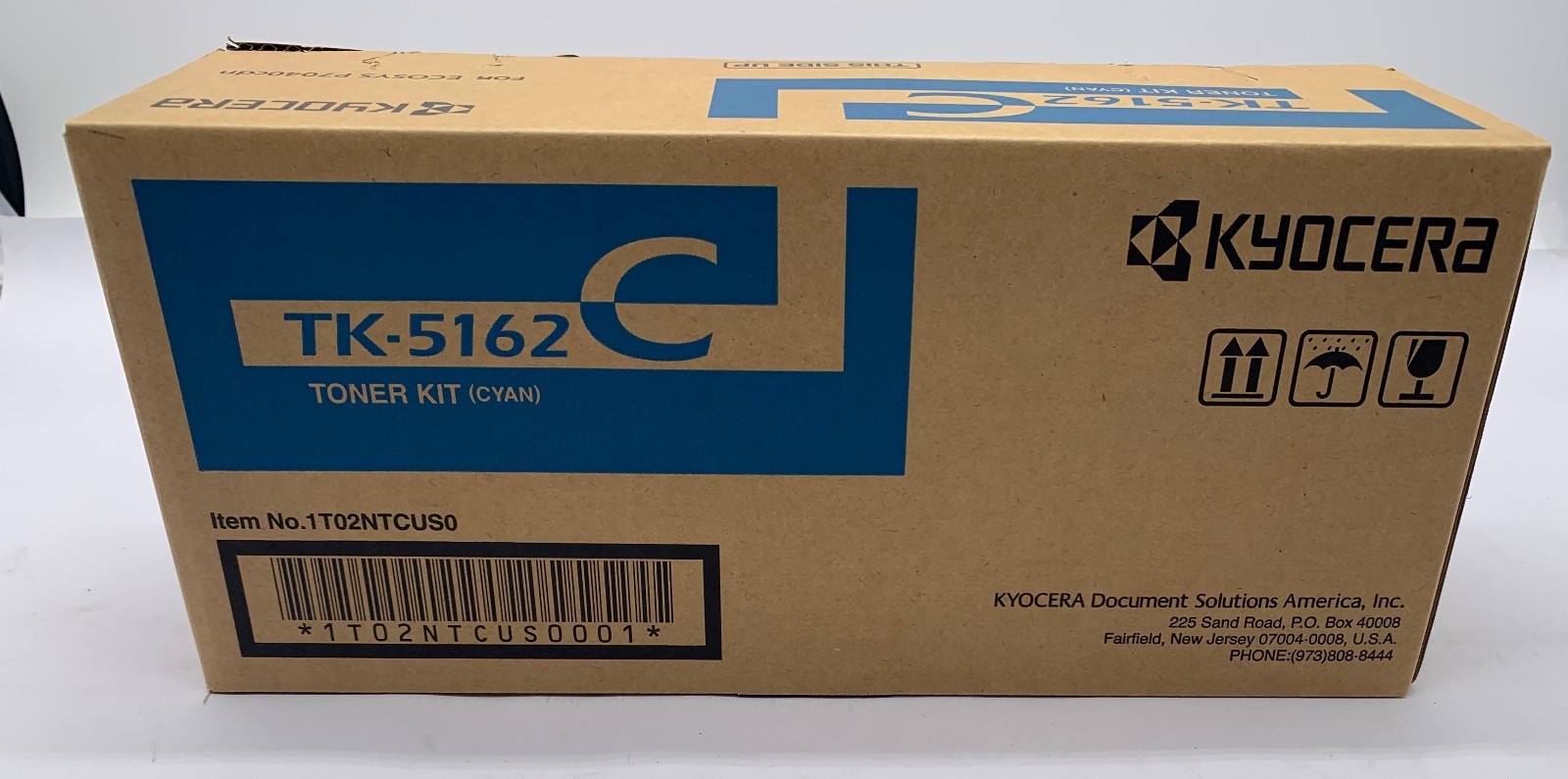 Genuine Kyocera TK-5162C (TK5162C) Cyan Toner Cartridge, OEM