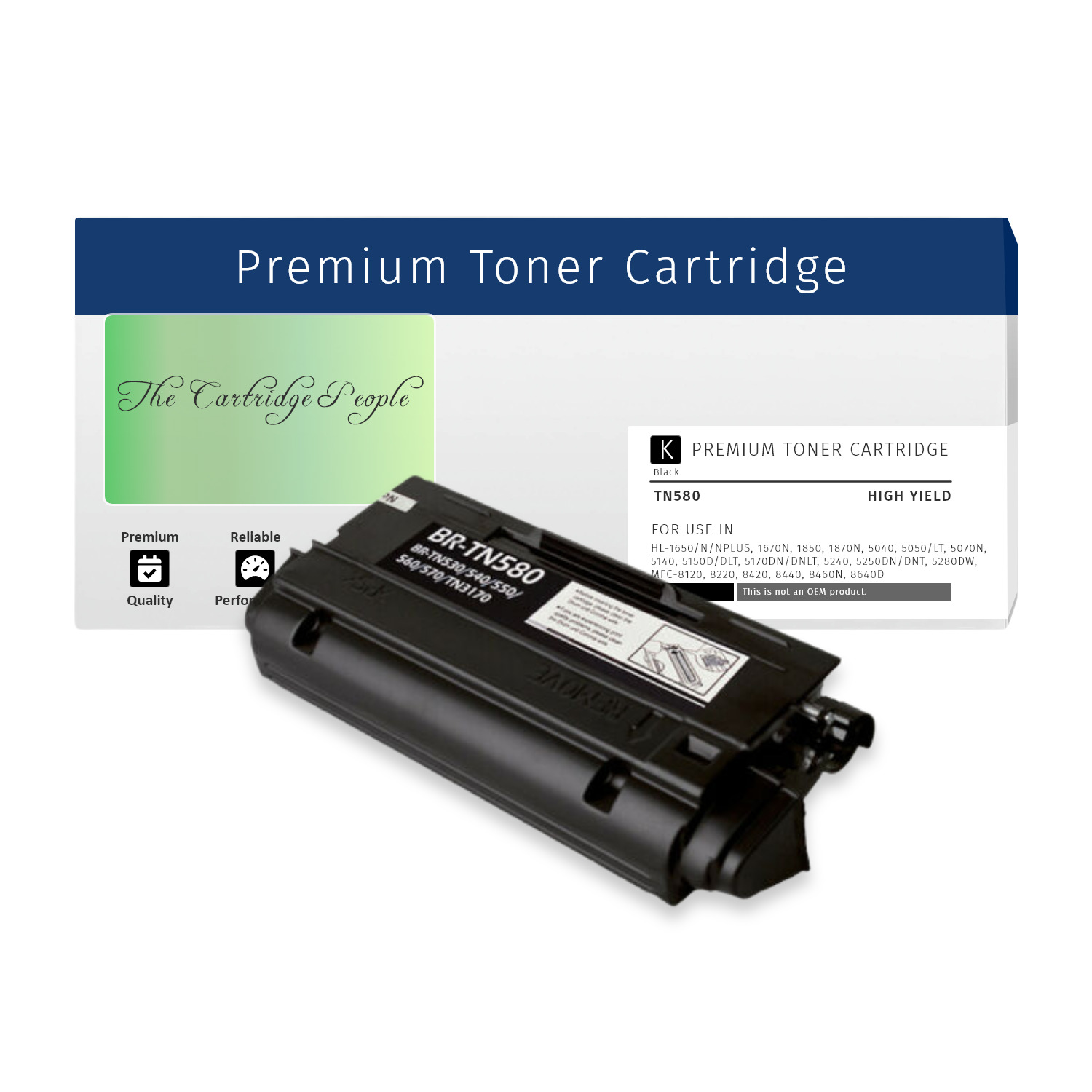 Brother TN580 TN530 TN540 TN550 TN560 Compatible Toner Cartridge Printers Black