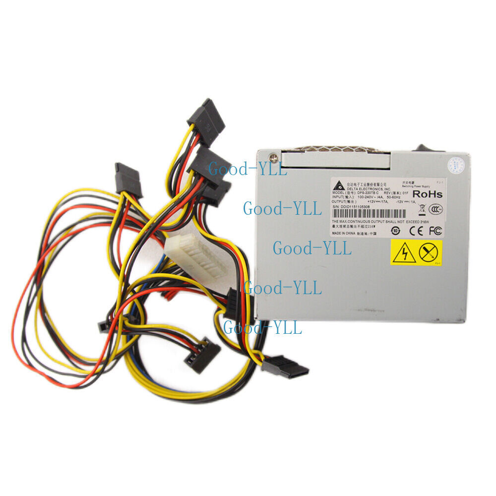 For Delta DPS-220TB A B C DVR Power Supply PUD220M 12V 17A 216W 20pin 8SATA