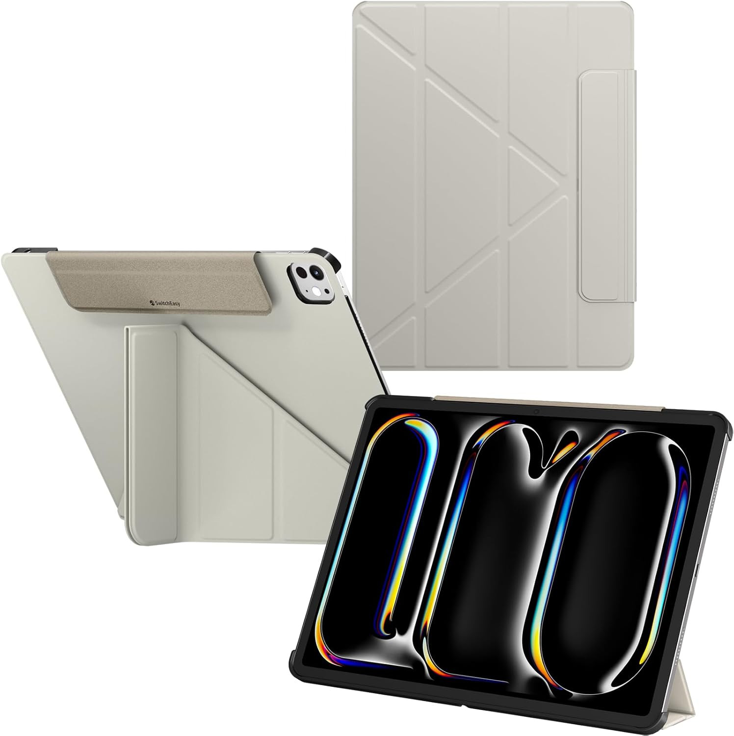 Origami 2024 Case for Ipad Pro 13' - Protective Case with Pencil Holder, Multi-A