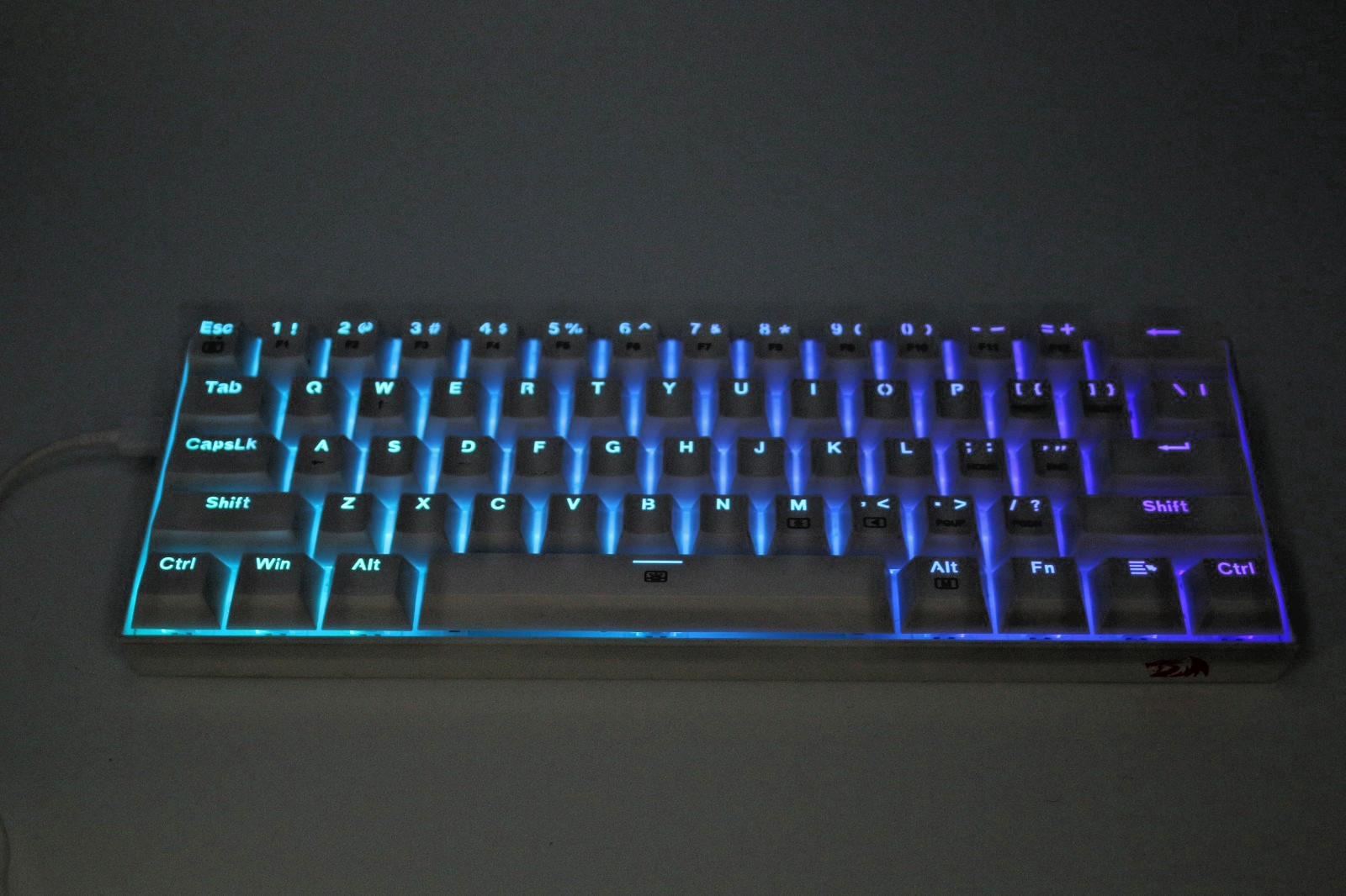 Redragon K630 Dragonborn 60% Wired RGB Gaming Keyboard, 61 Keys Compact Mechanic